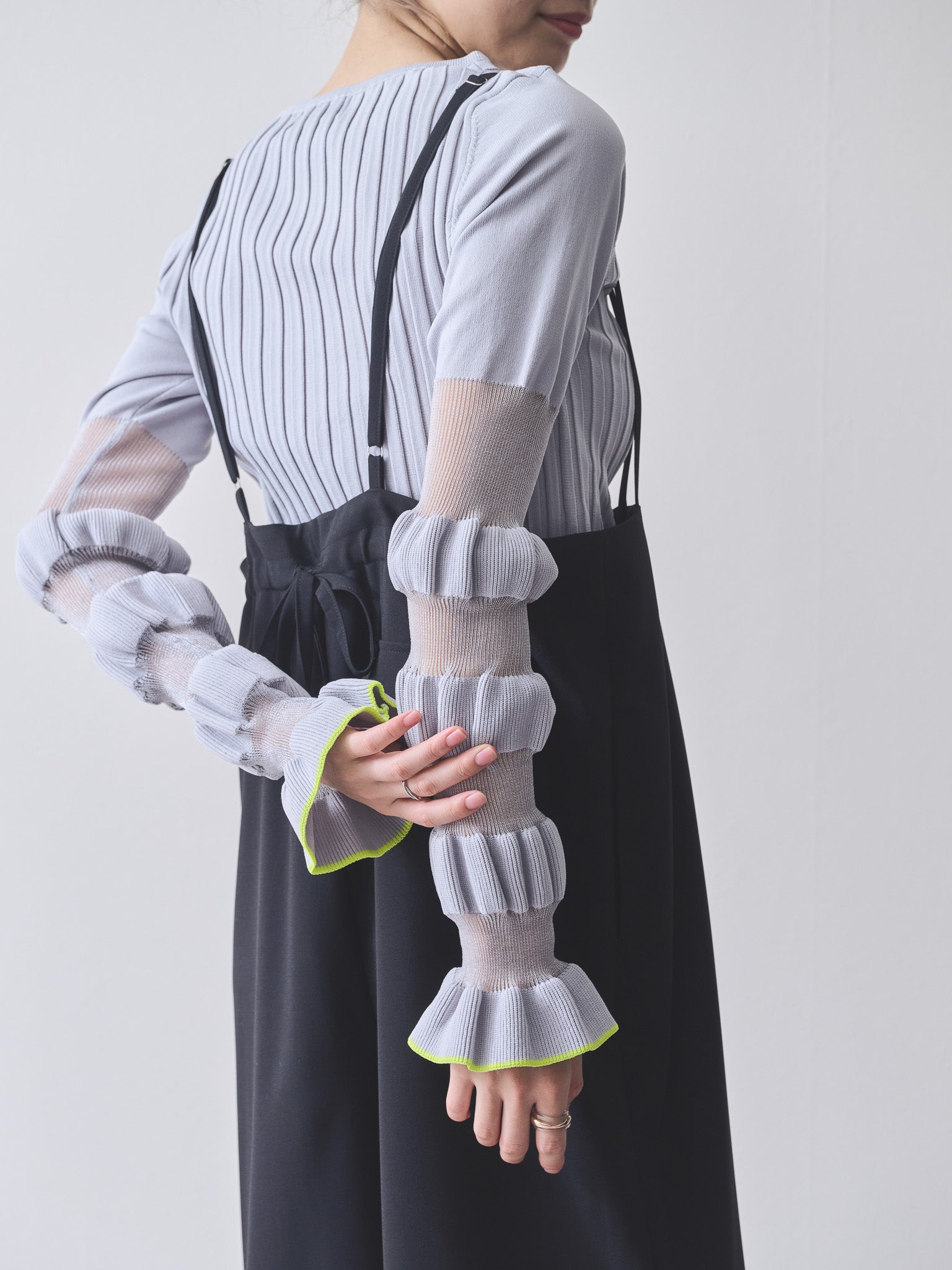 ANEW ニットXS エミ emmi ウールミックスハンドニットベスト （IVR