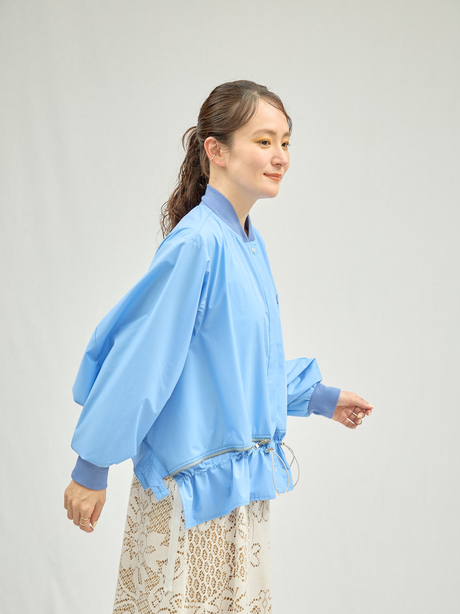 2WAY MA-1シャツ [601277] blue