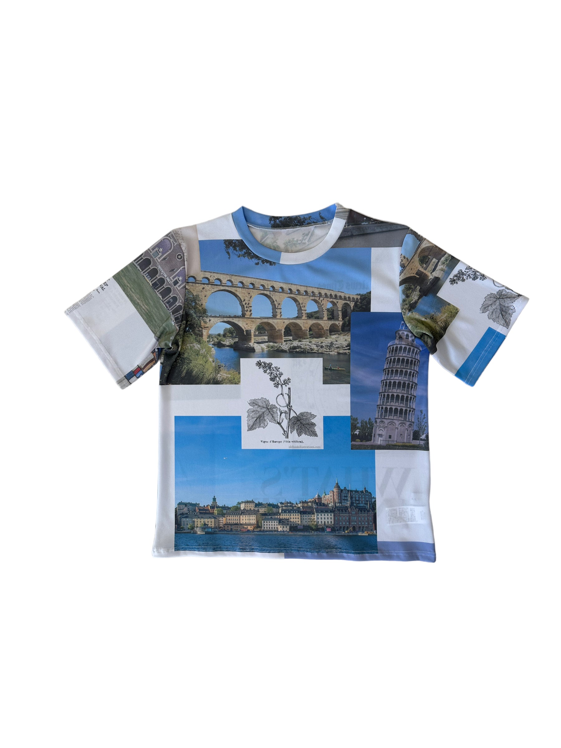 シアー風景プリントTシャツ [605379]