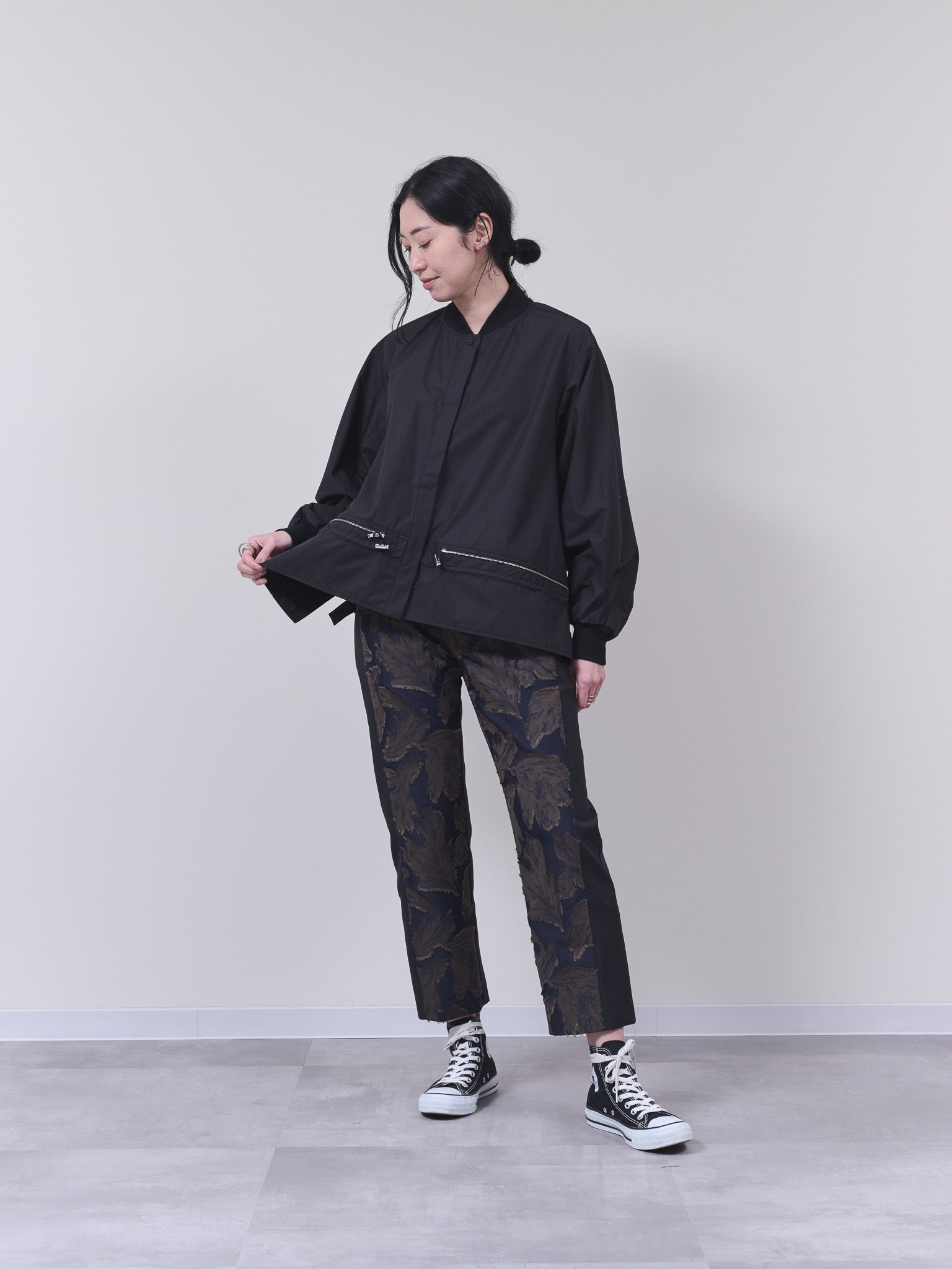 2WAY MA-1シャツ [601277] black
