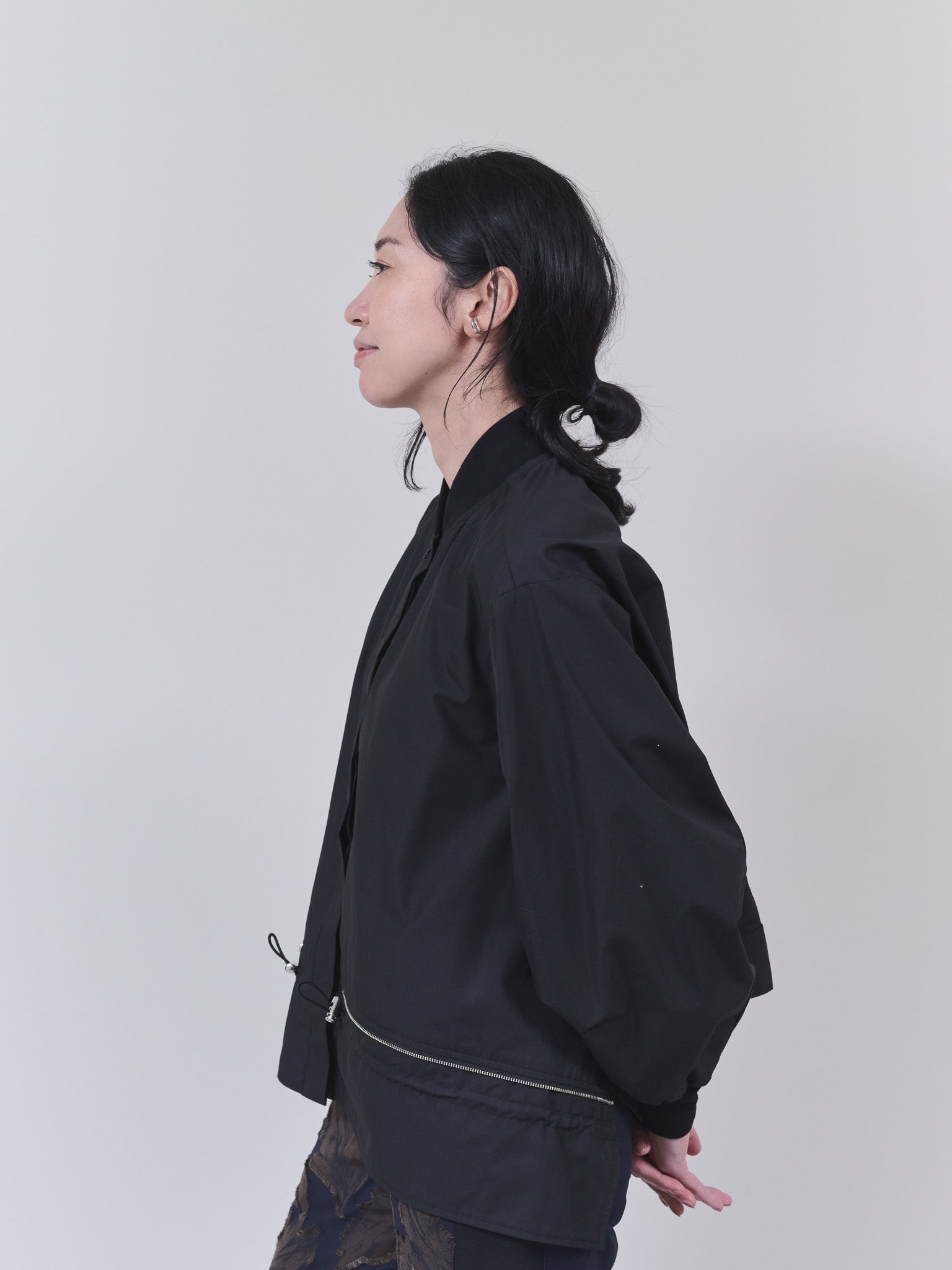 2WAY MA-1シャツ [601277] black