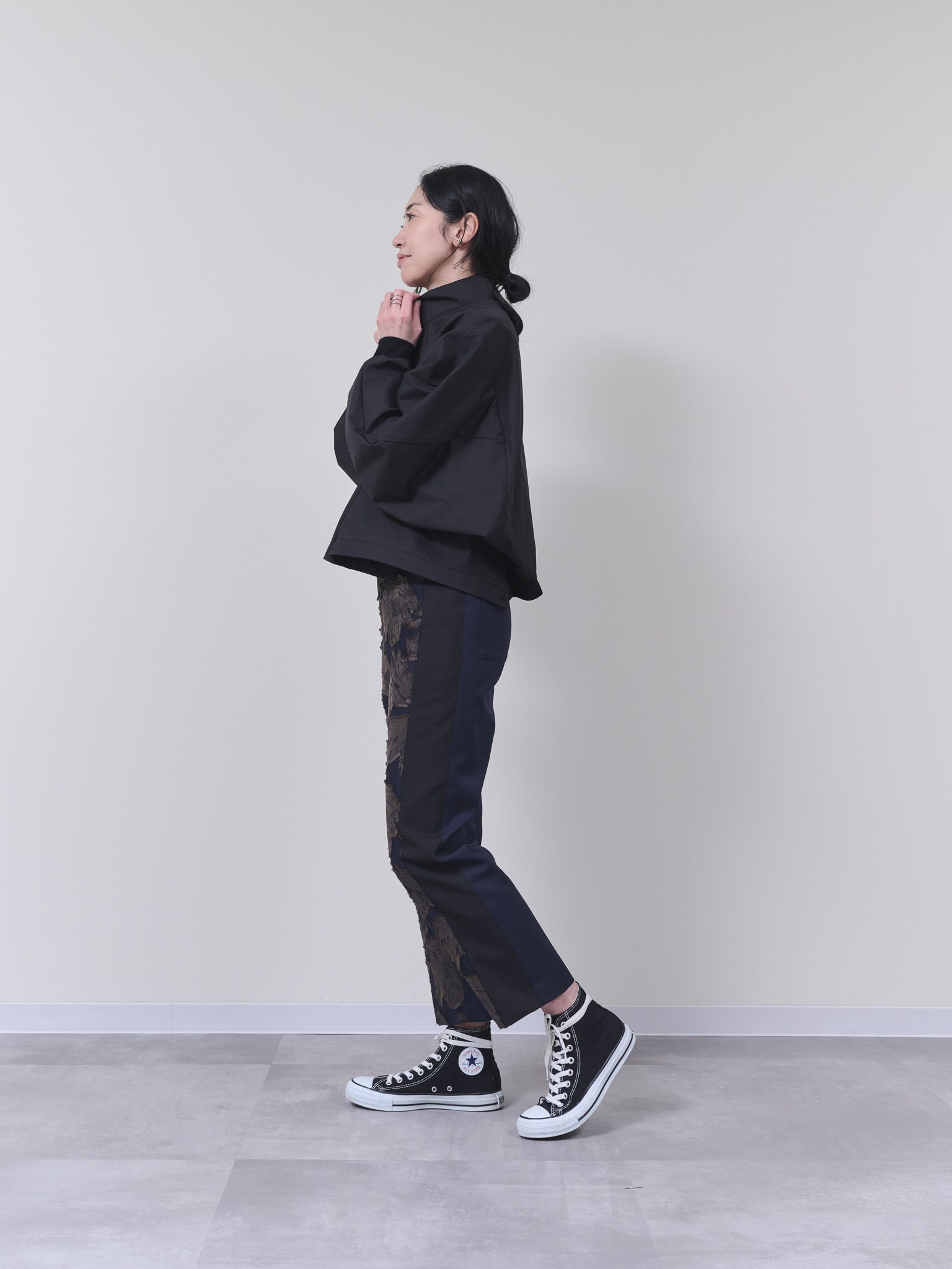2WAY MA-1シャツ [601277] black