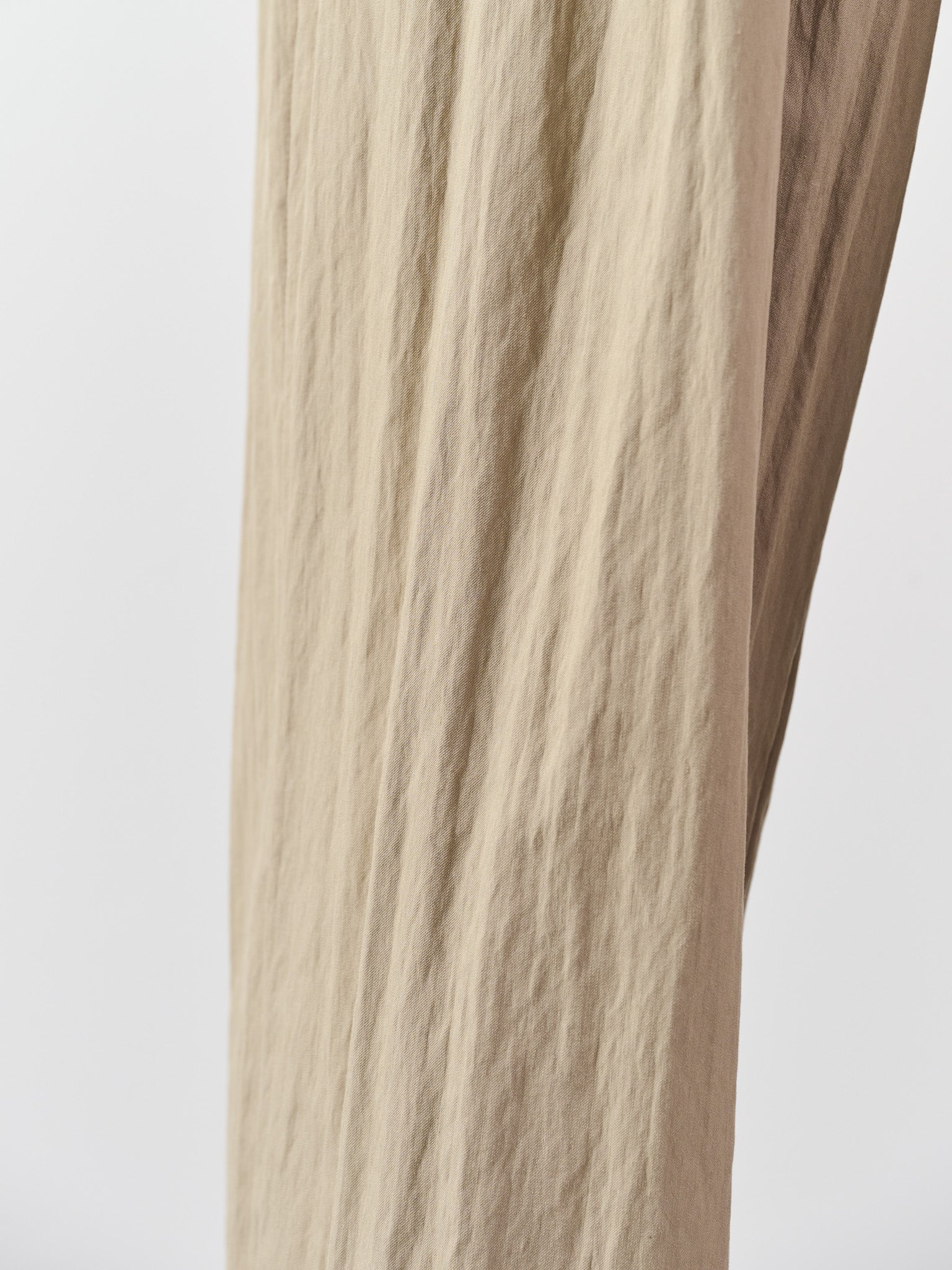 ウエストシャーリング配色ワイドパンツ [601314] beige