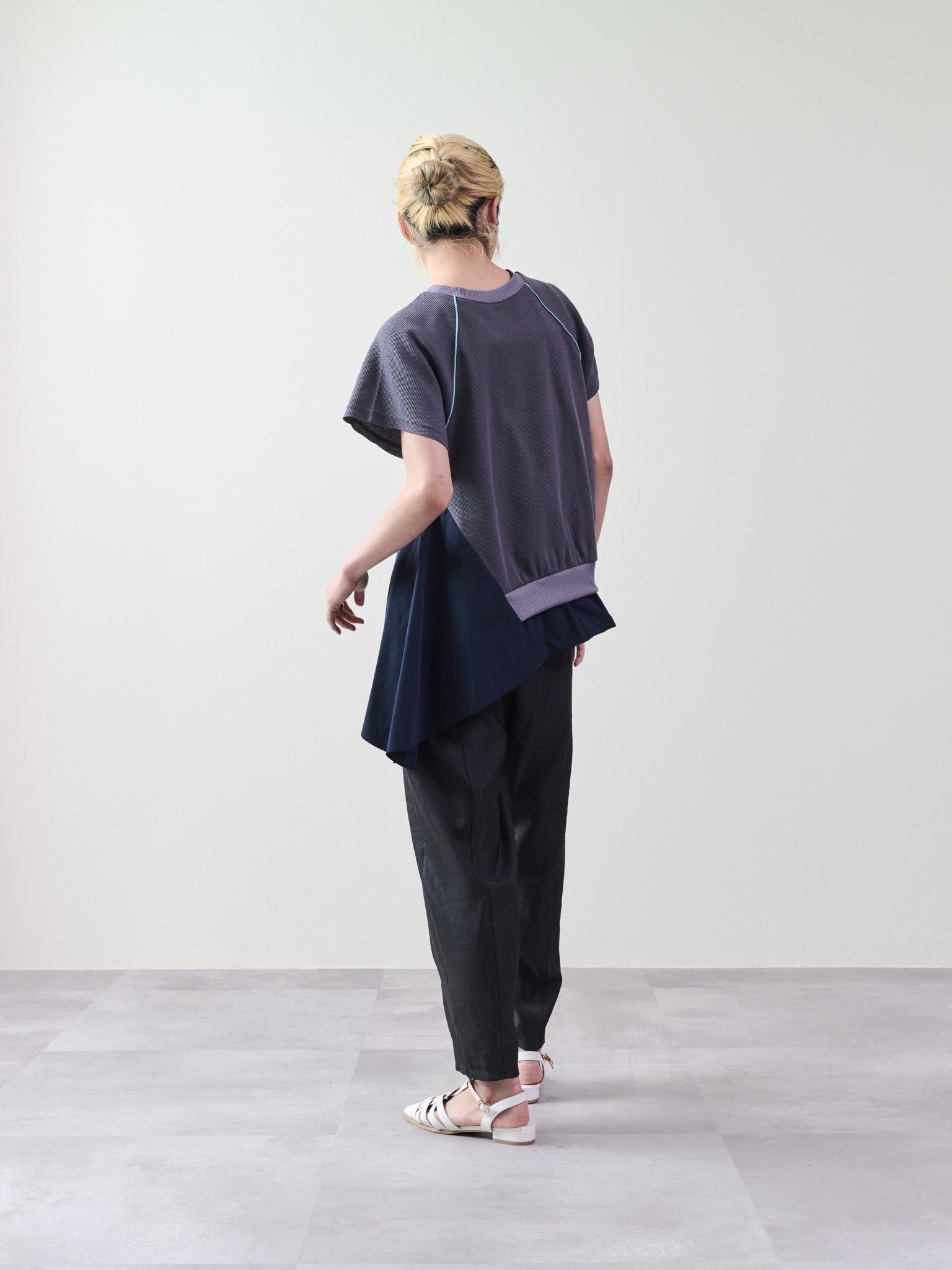 ヘムジップコクーンパンツ [601309] black