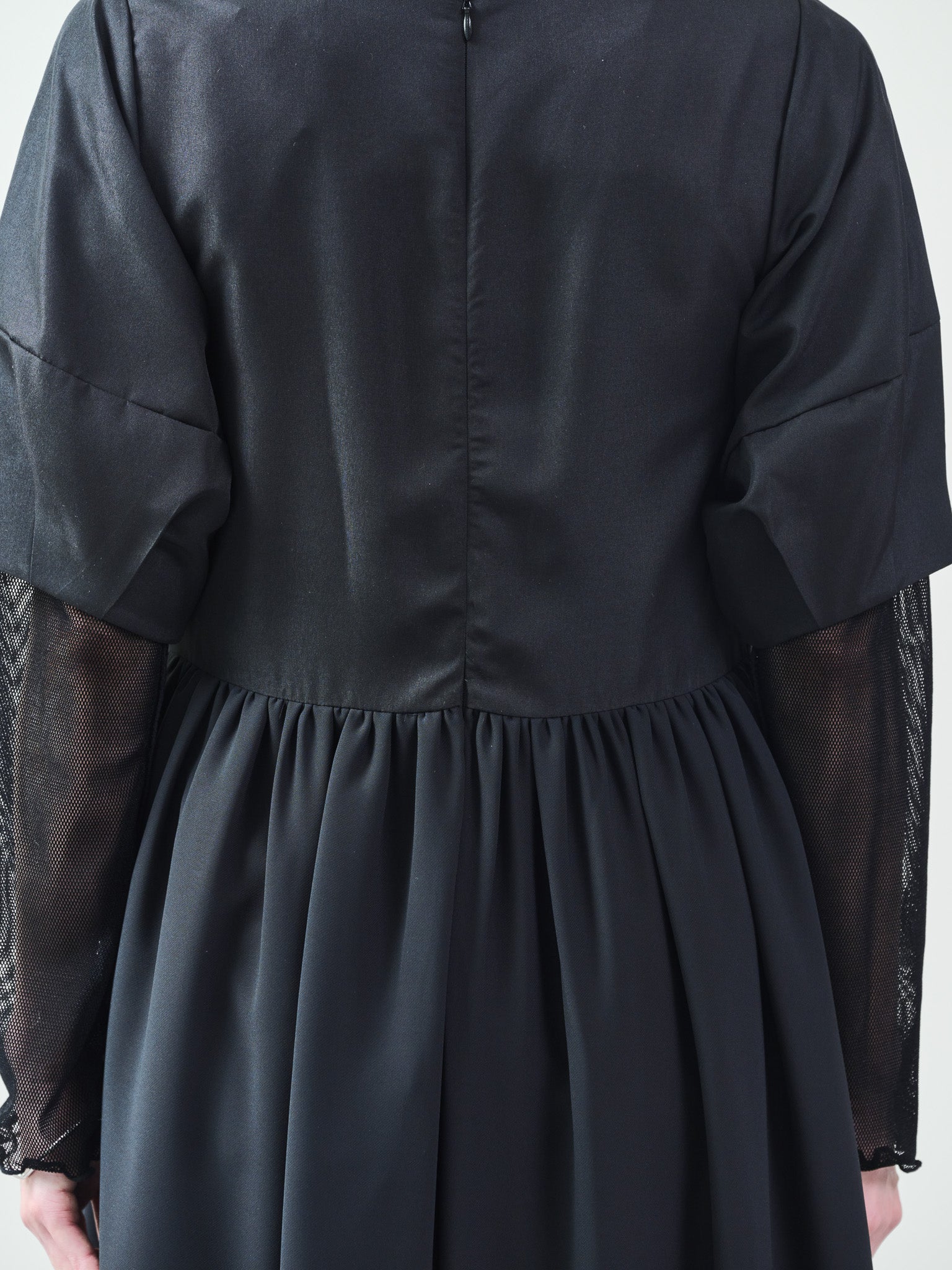 配色パイピングパネルフレアワンピース [601320] black