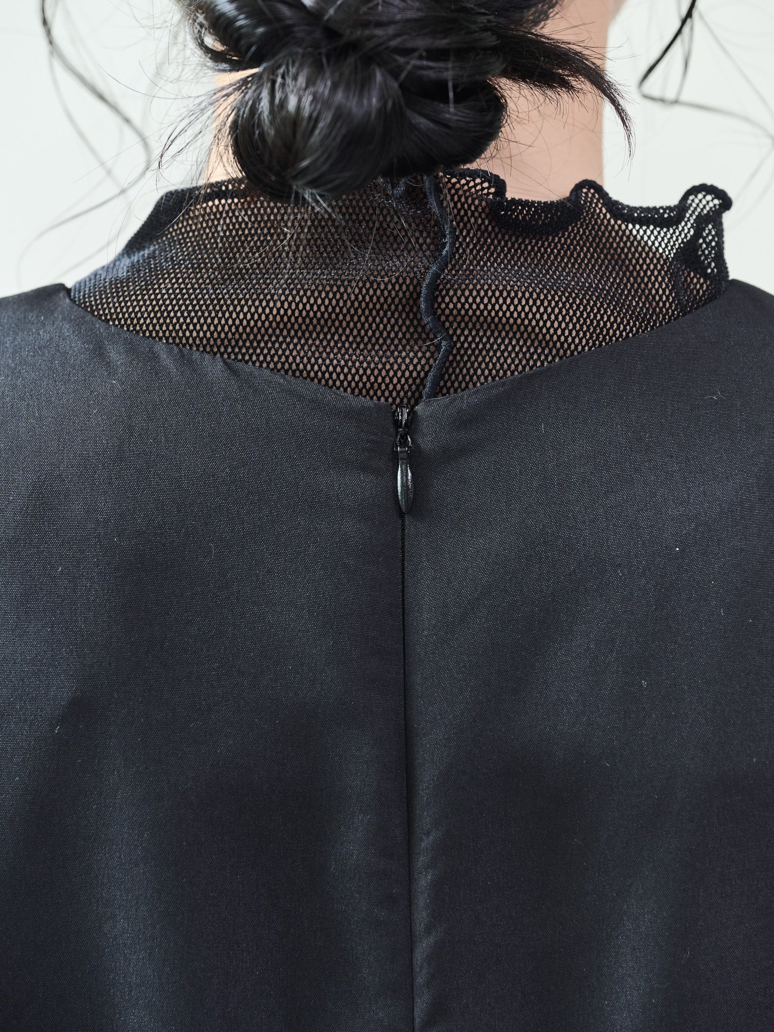 配色パイピングパネルフレアワンピース [601320] black