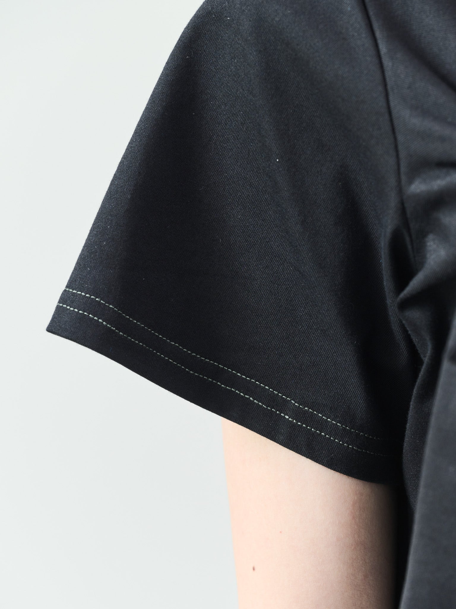 フロントリボン配色ステッチワンピース [601326] black