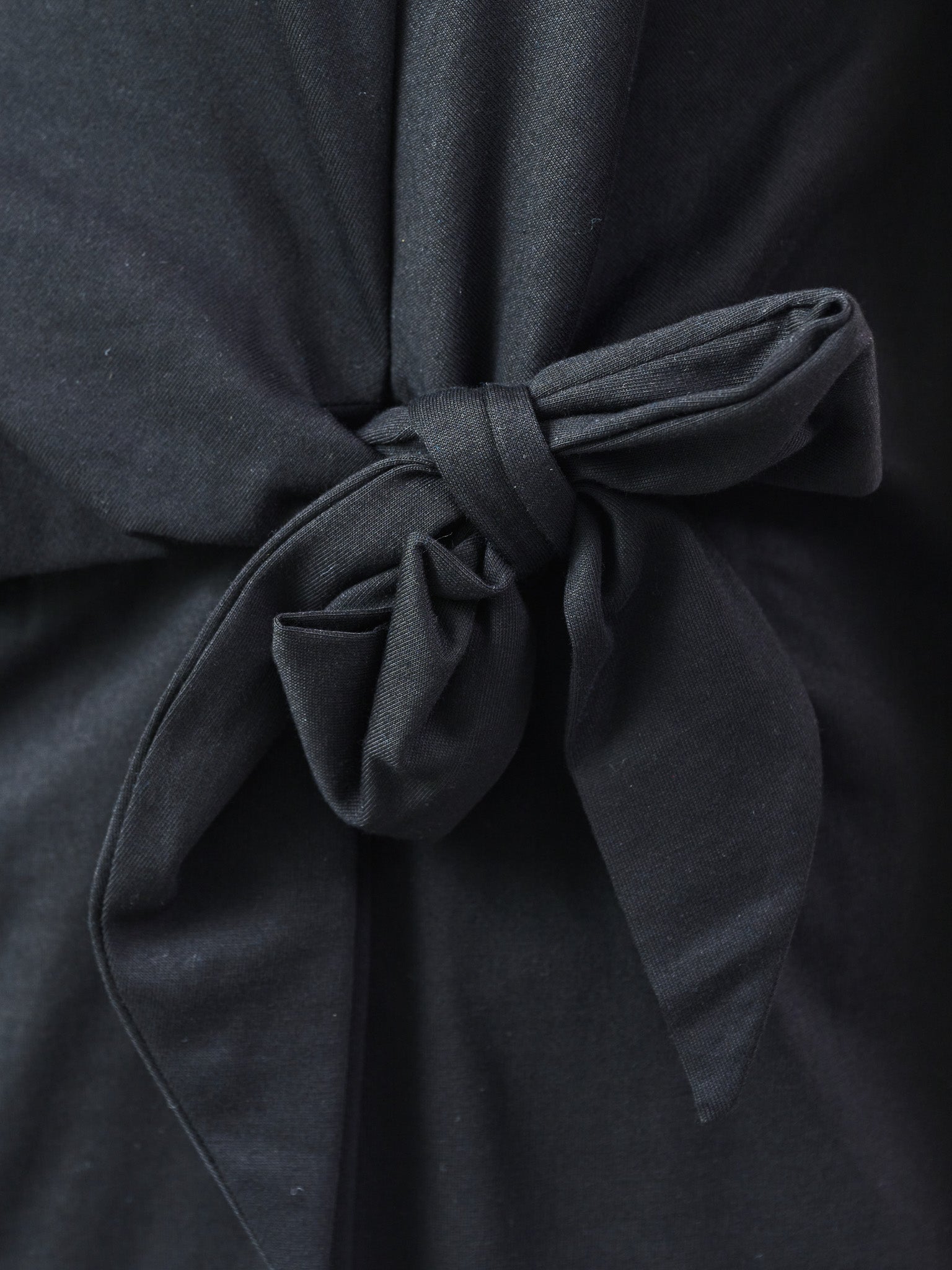 フロントリボン配色ステッチワンピース [601326] black