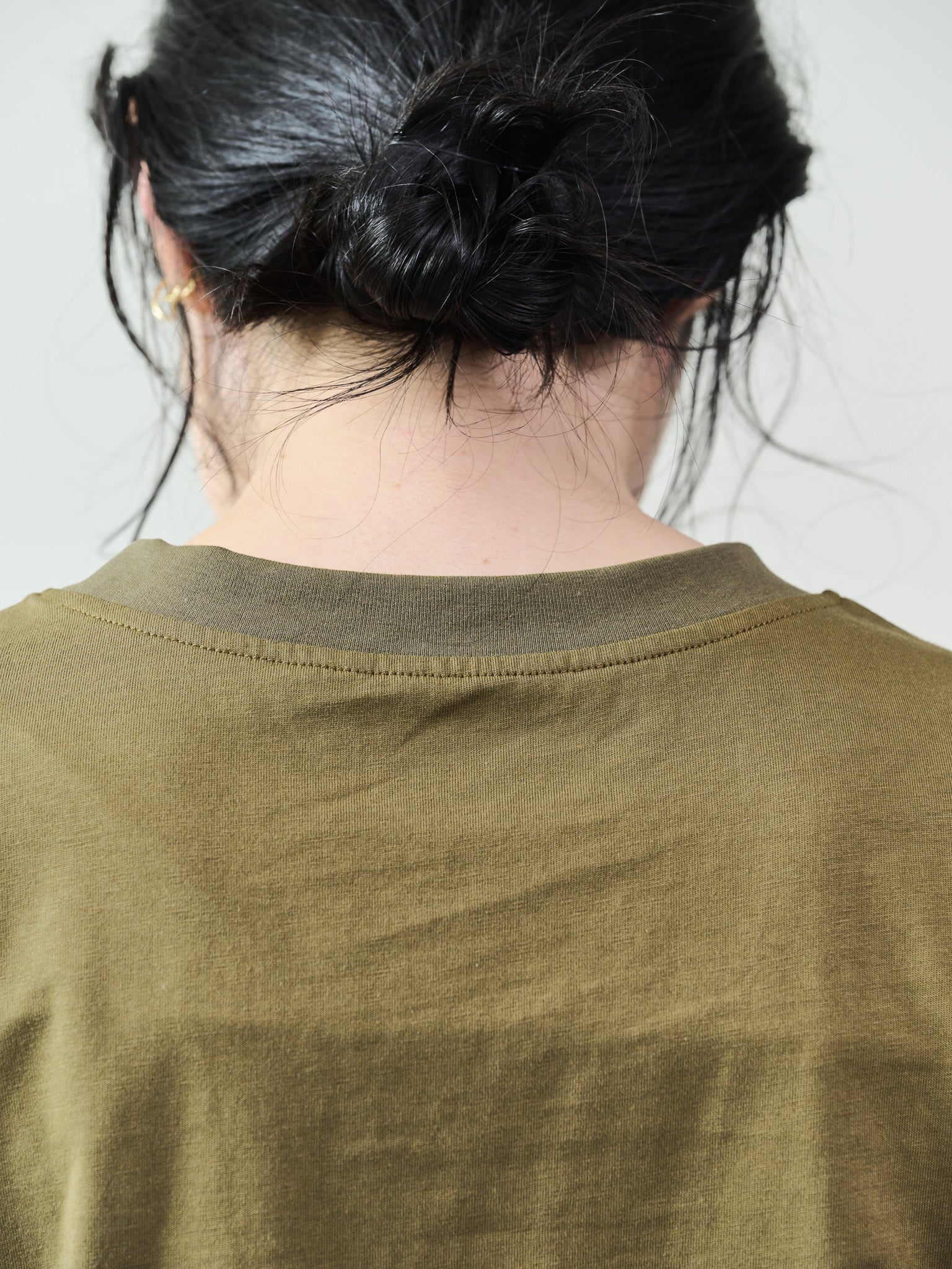 フロントツイストアシメヘムトップス [601325] khaki