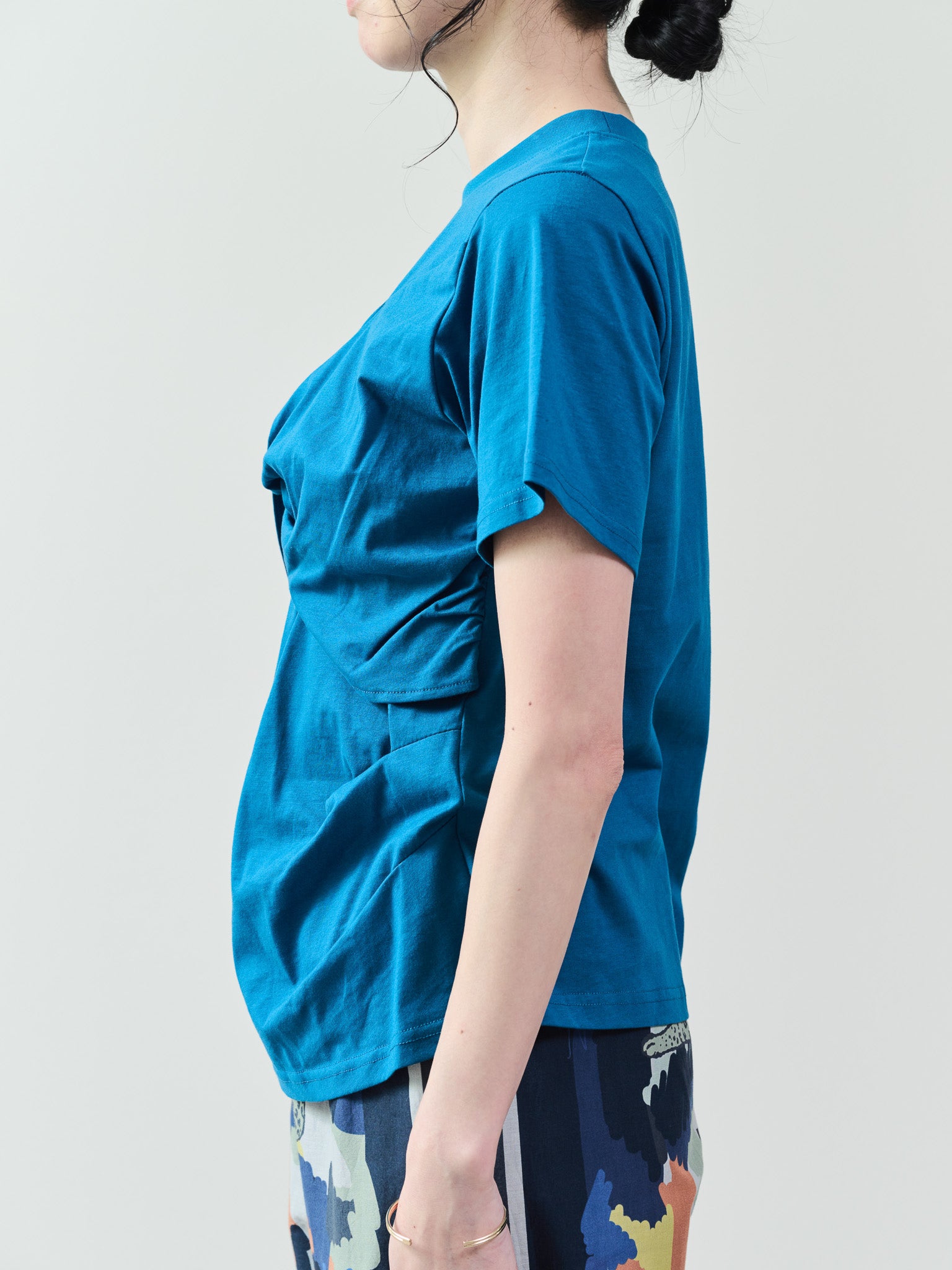 フロントツイストアシメヘムトップス [601325] blue
