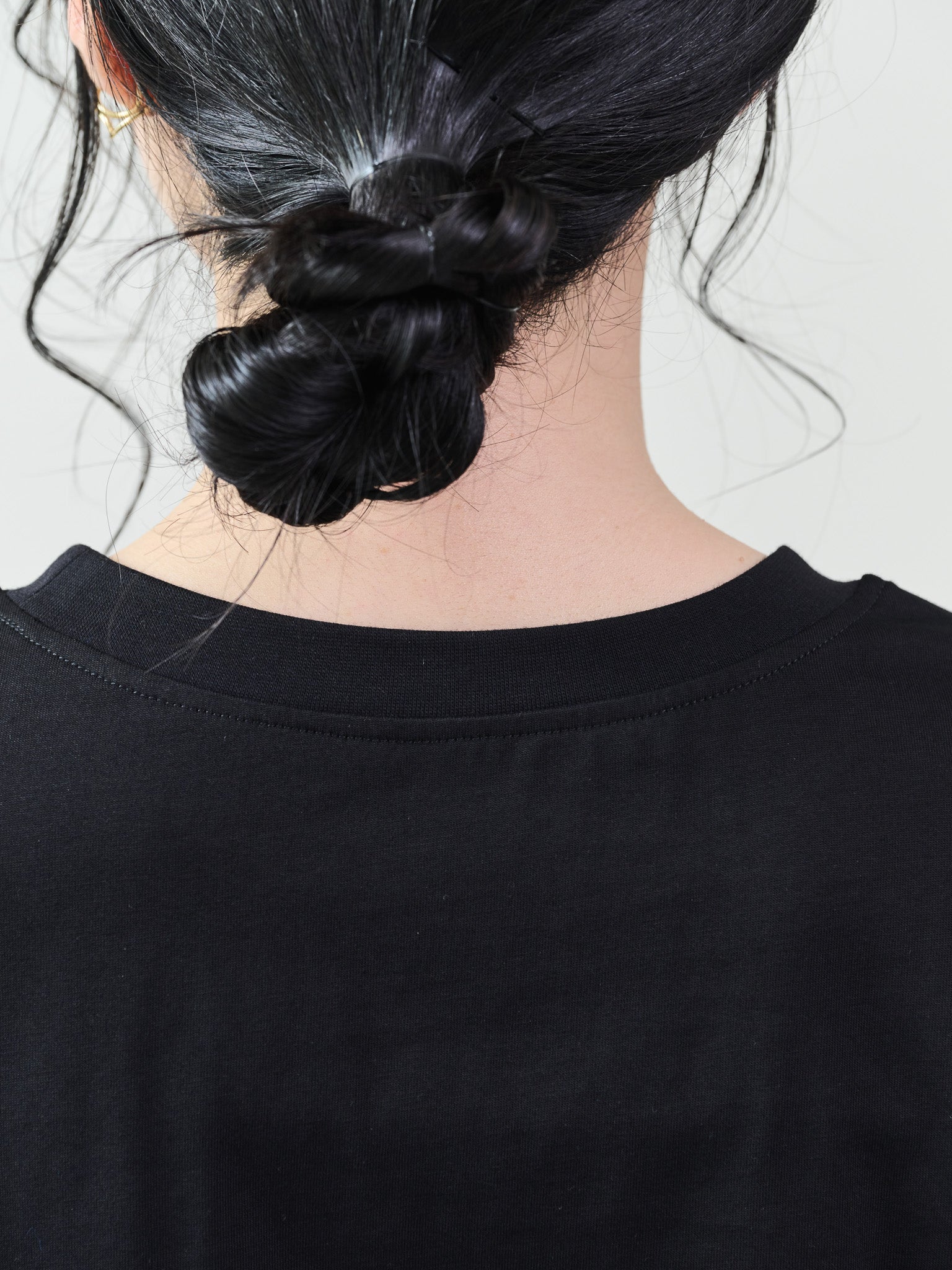 フロントツイストアシメヘムトップス [601325] black