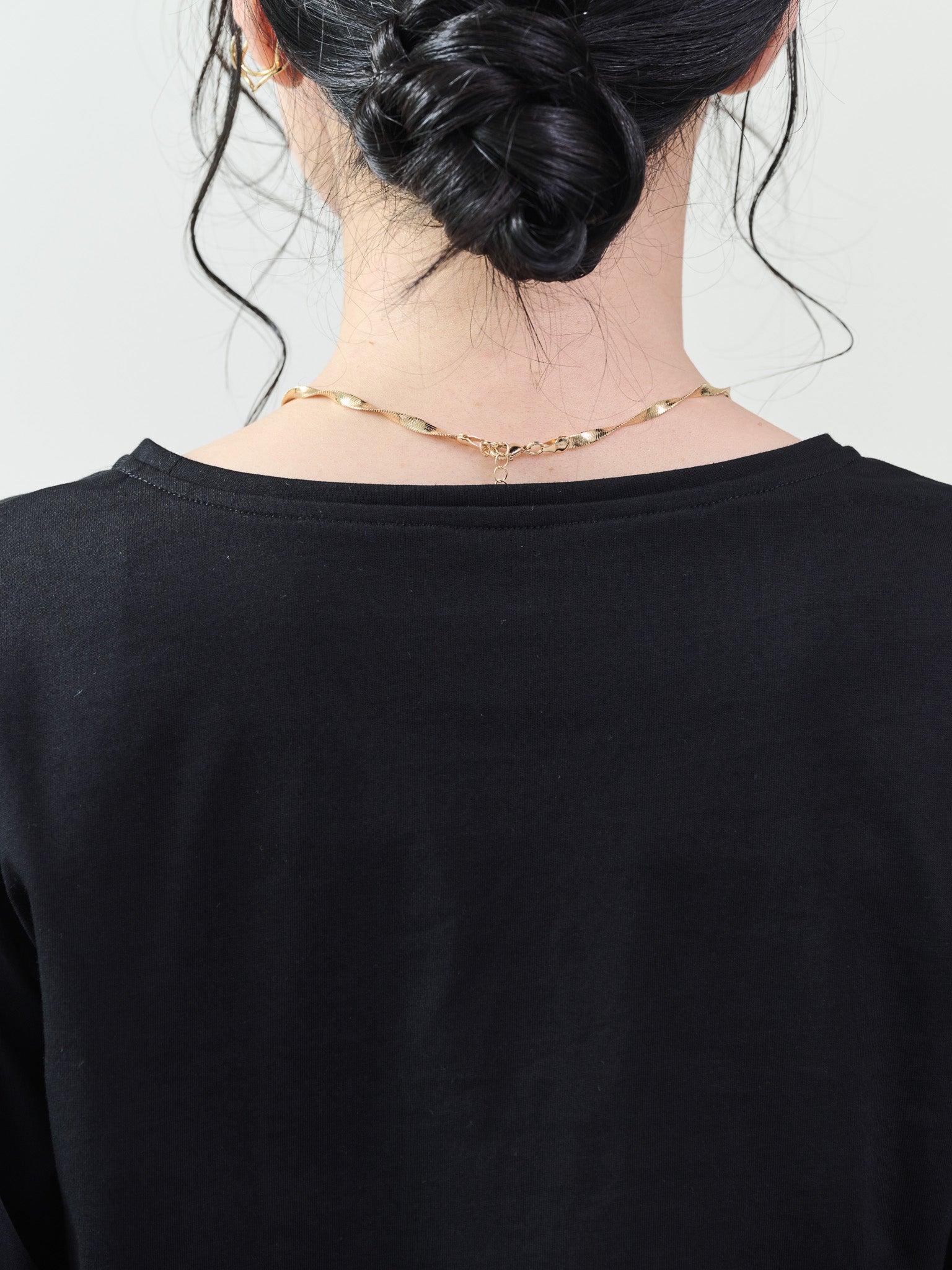 フリルモチーフスリーブトップス [601323] black