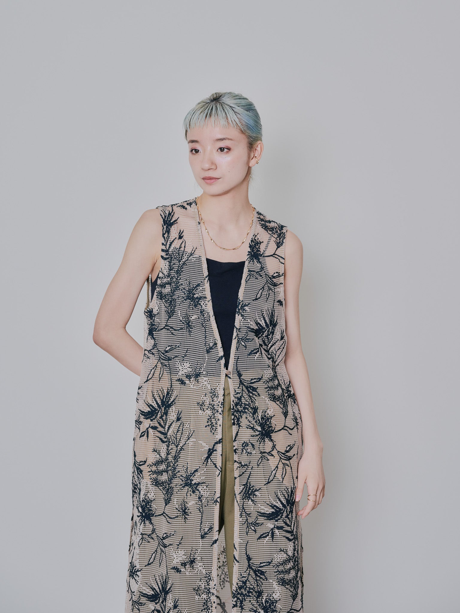 ボタニカルレースジレ [603311] beige