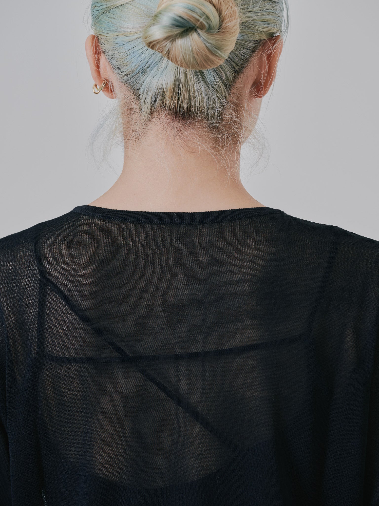 フロントホックニットカーディガン [601327] black