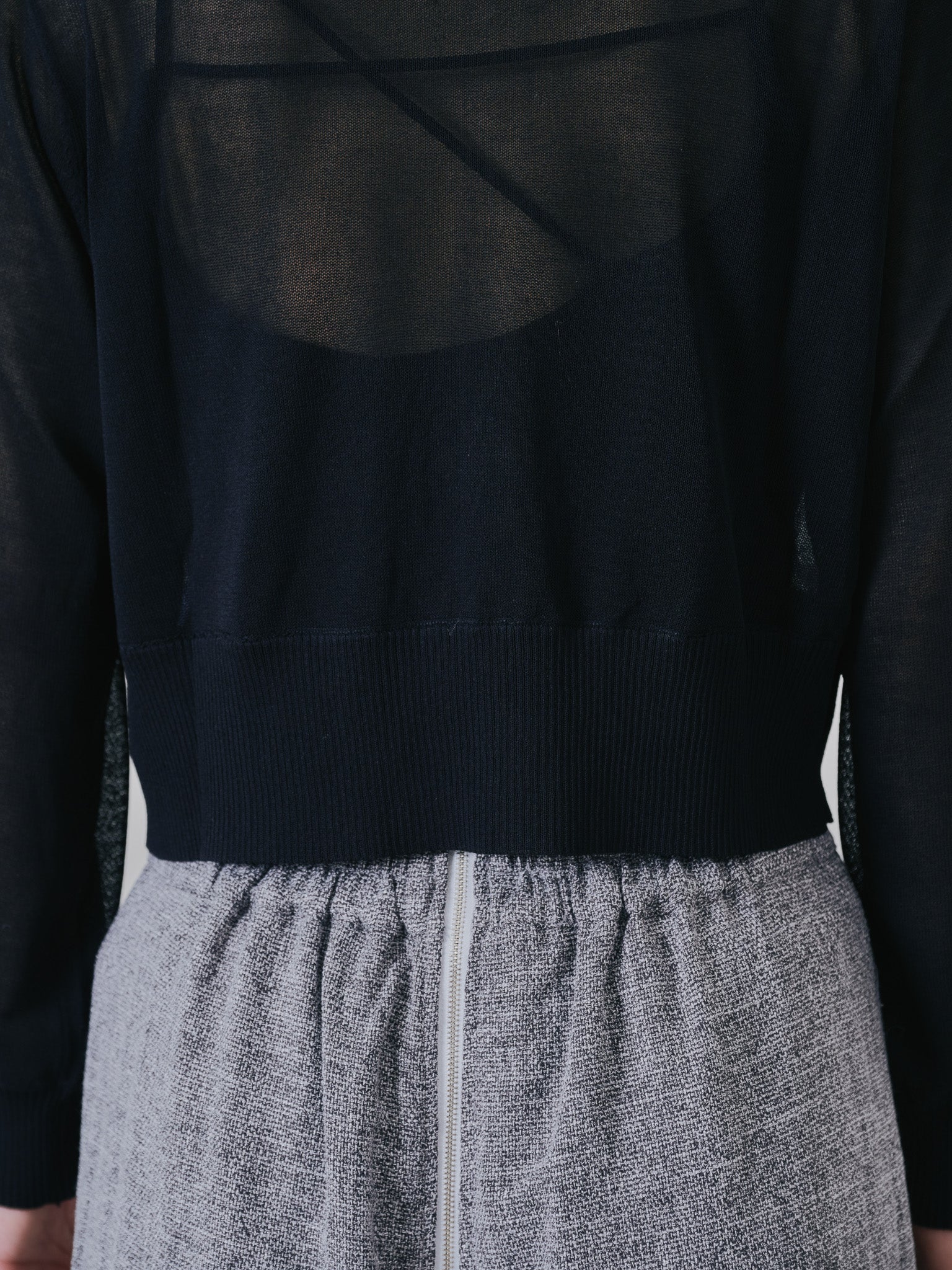 フロントホックニットカーディガン [601327] black
