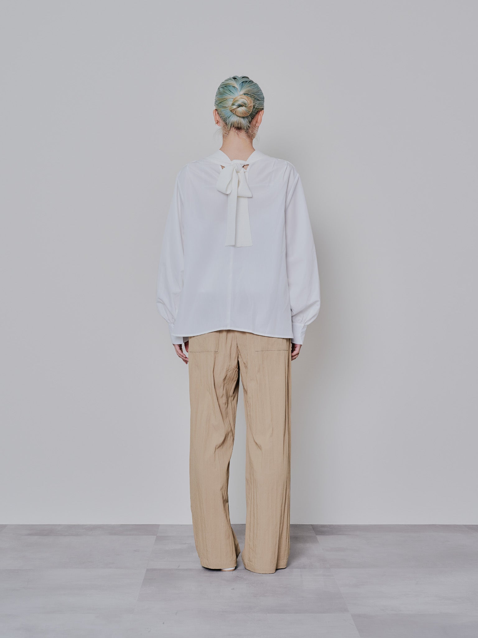 2WAYニット×ブラウストップス [601273] white
