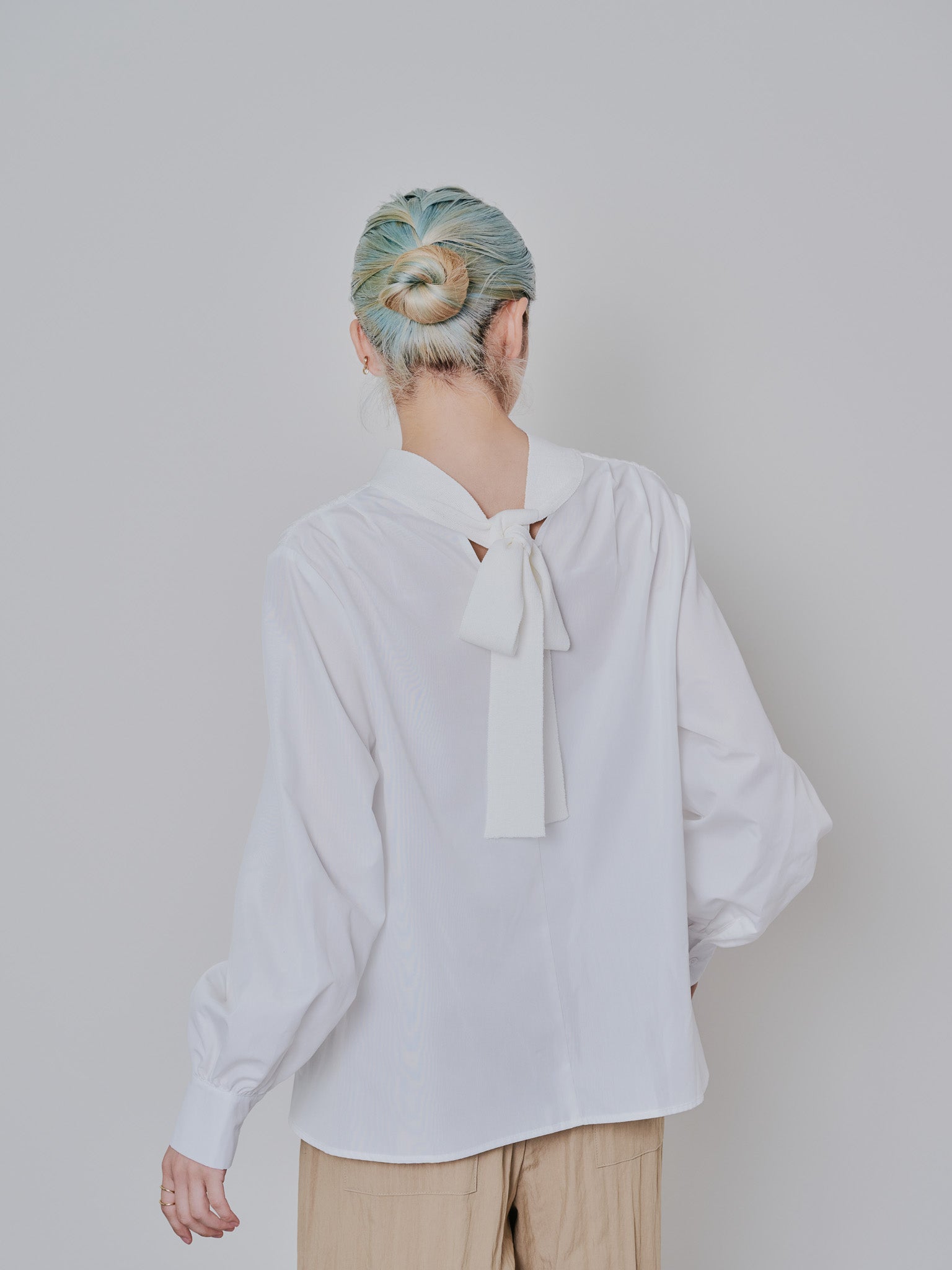 2WAYニット×ブラウストップス [601273] white