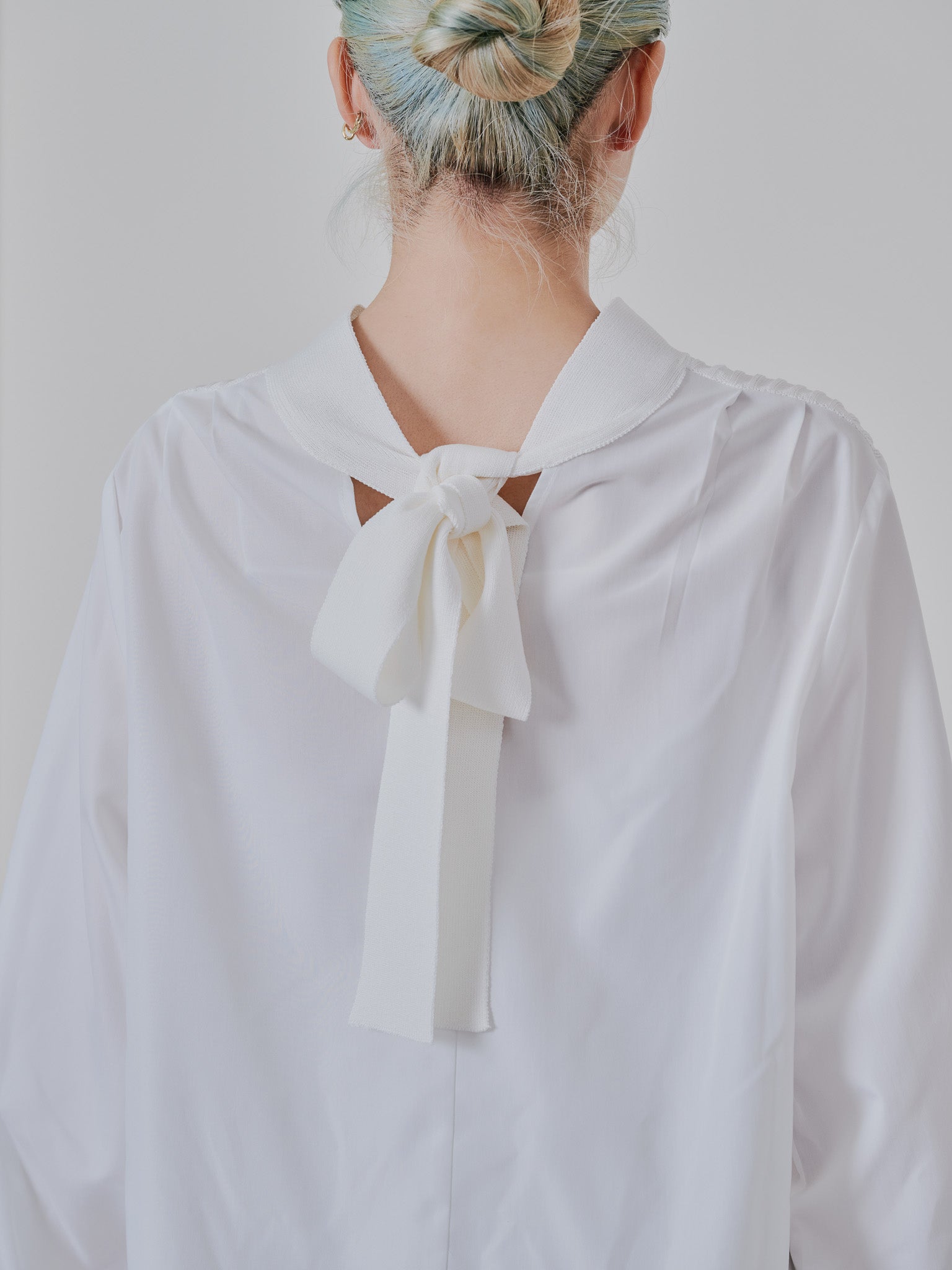 2WAYニット×ブラウストップス [601273] white