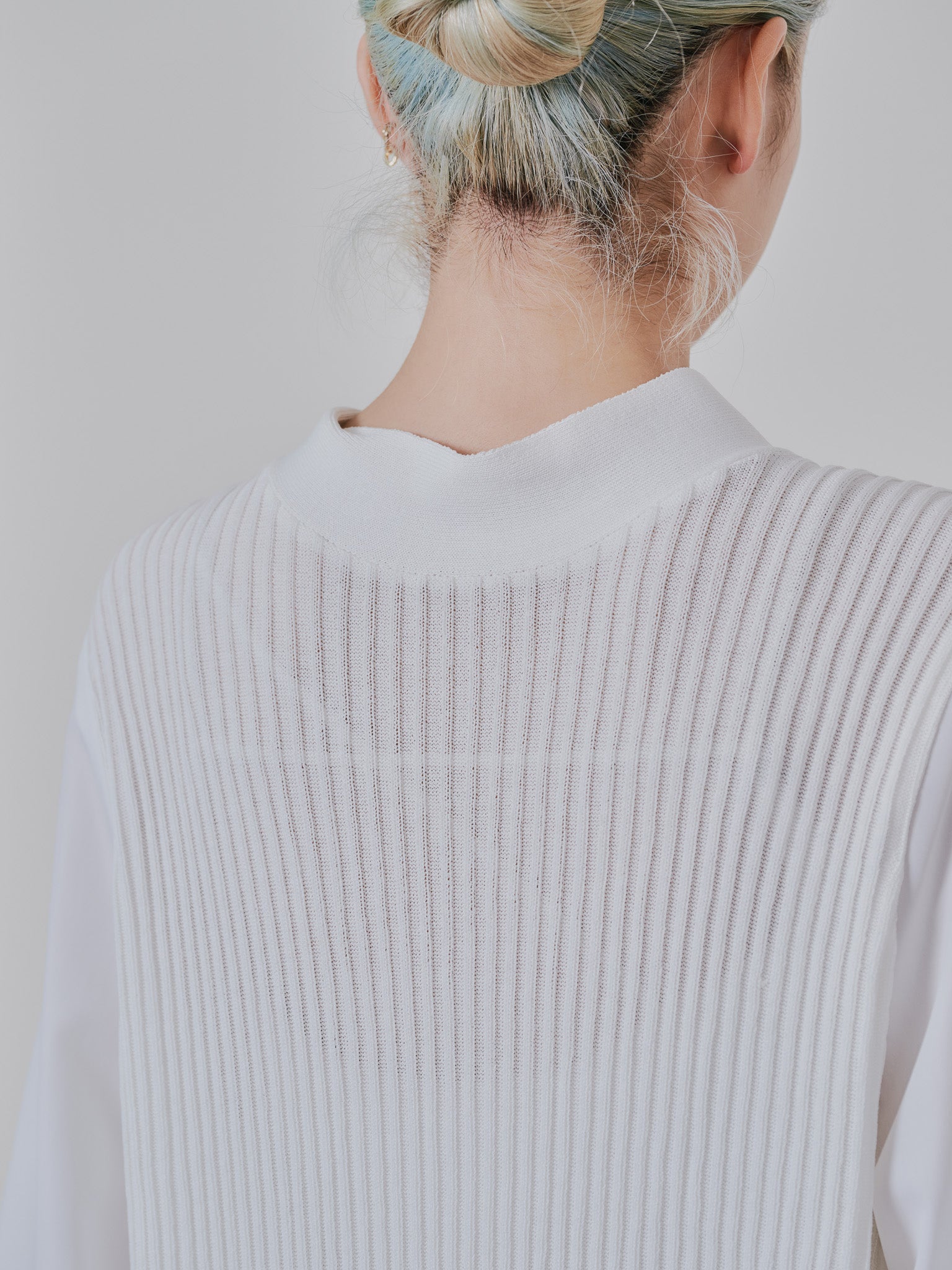 2WAYニット×ブラウストップス [601273] white
