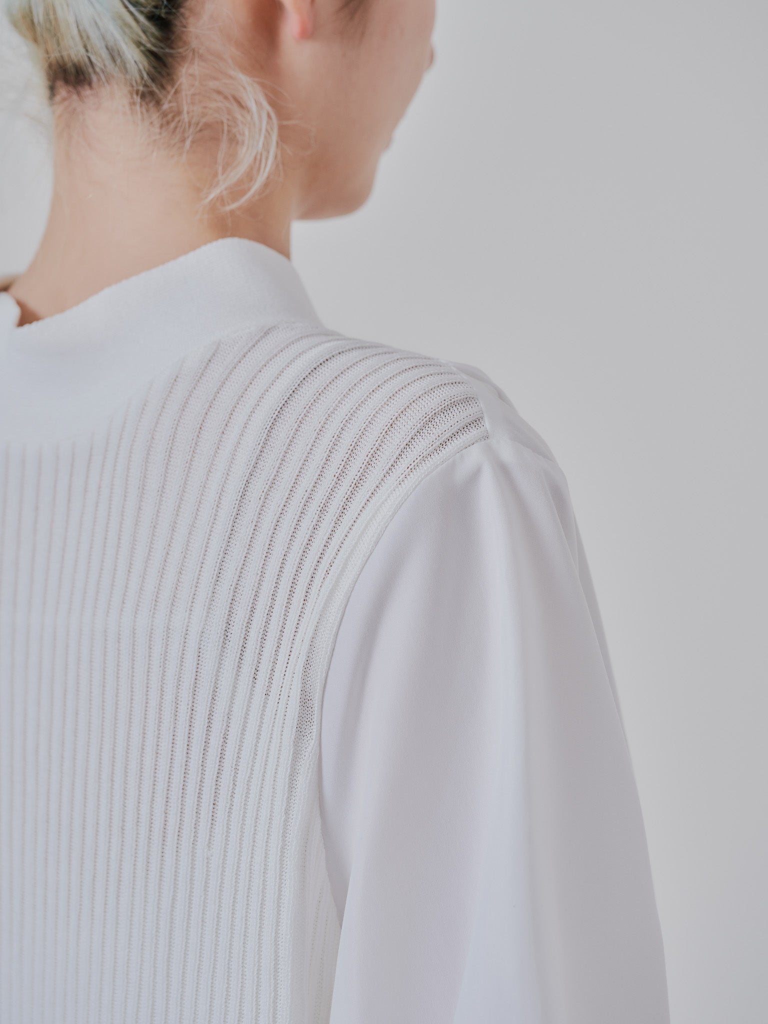 2WAYニット×ブラウストップス [601273] white