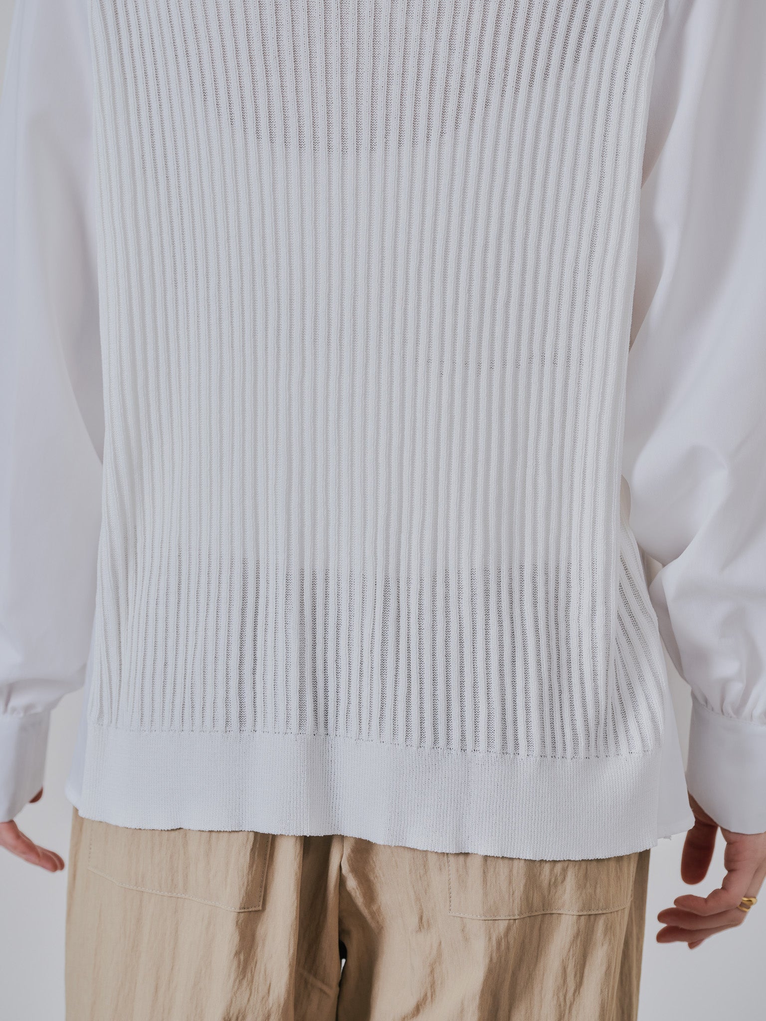 2WAYニット×ブラウストップス [601273] white