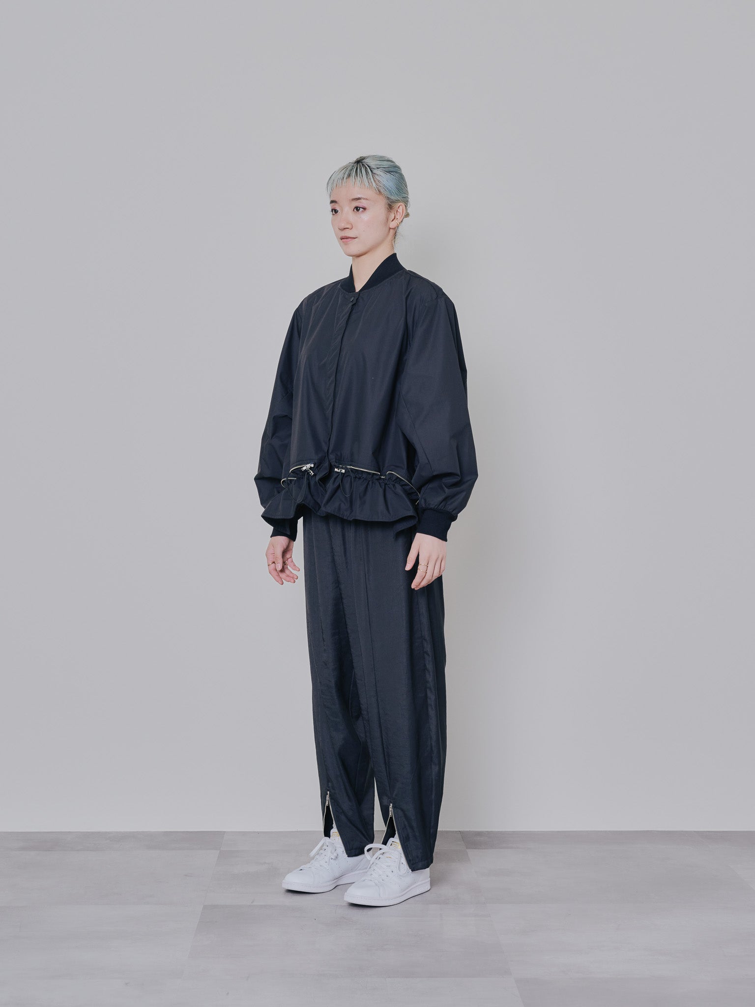 ヘムジップコクーンパンツ [601309] black