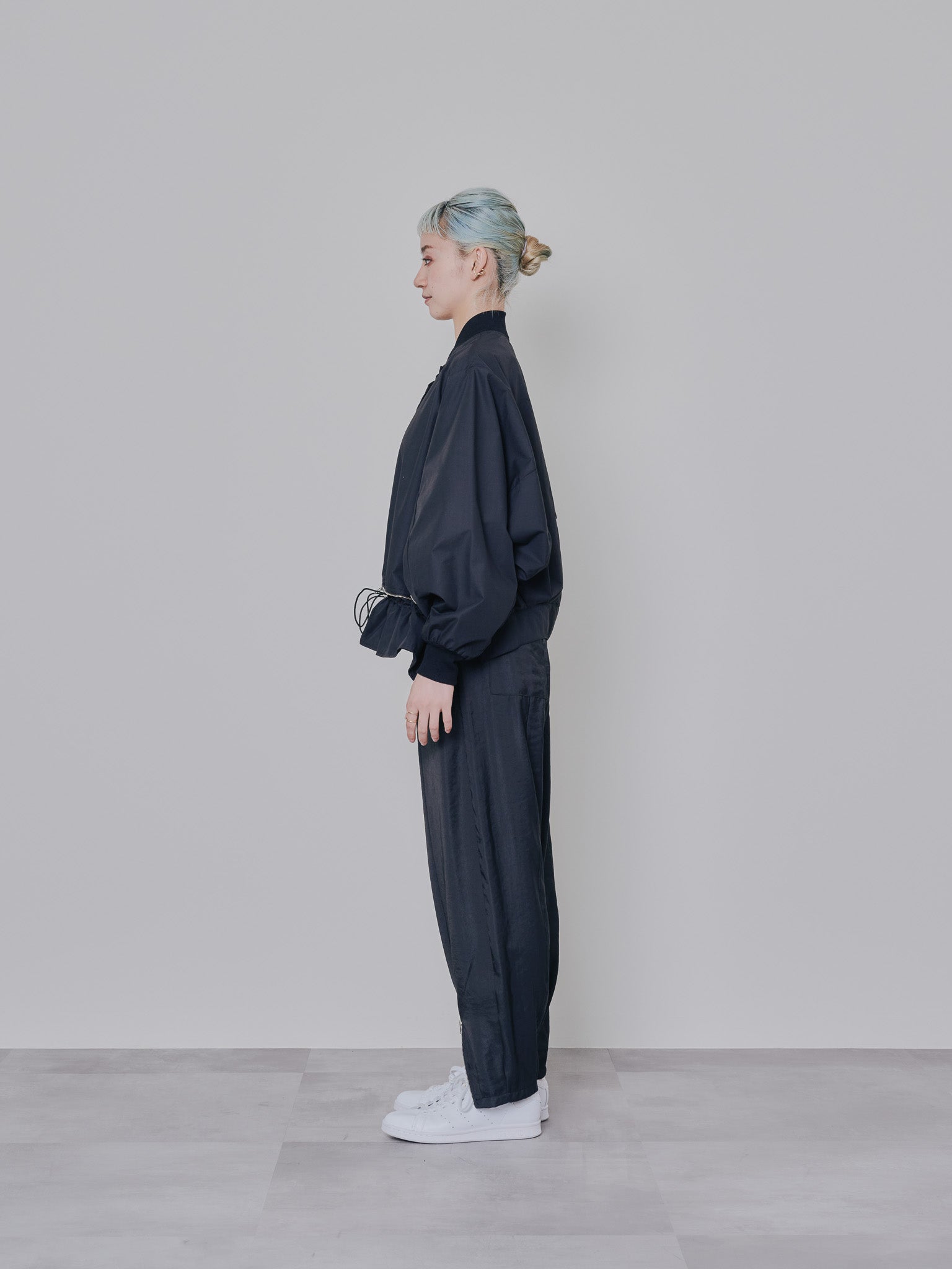 ヘムジップコクーンパンツ [601309] black