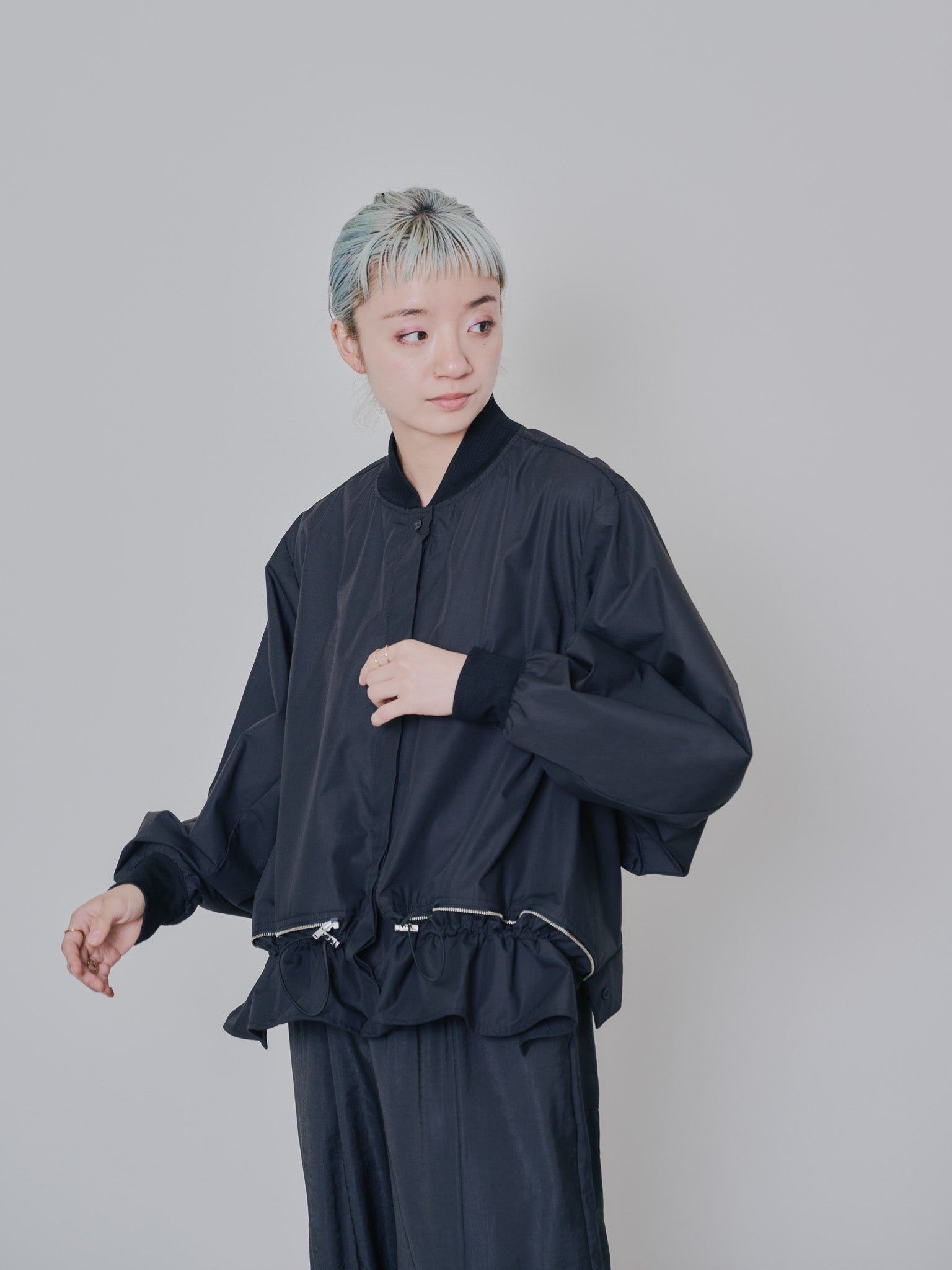 2WAY MA-1シャツ [601277] black