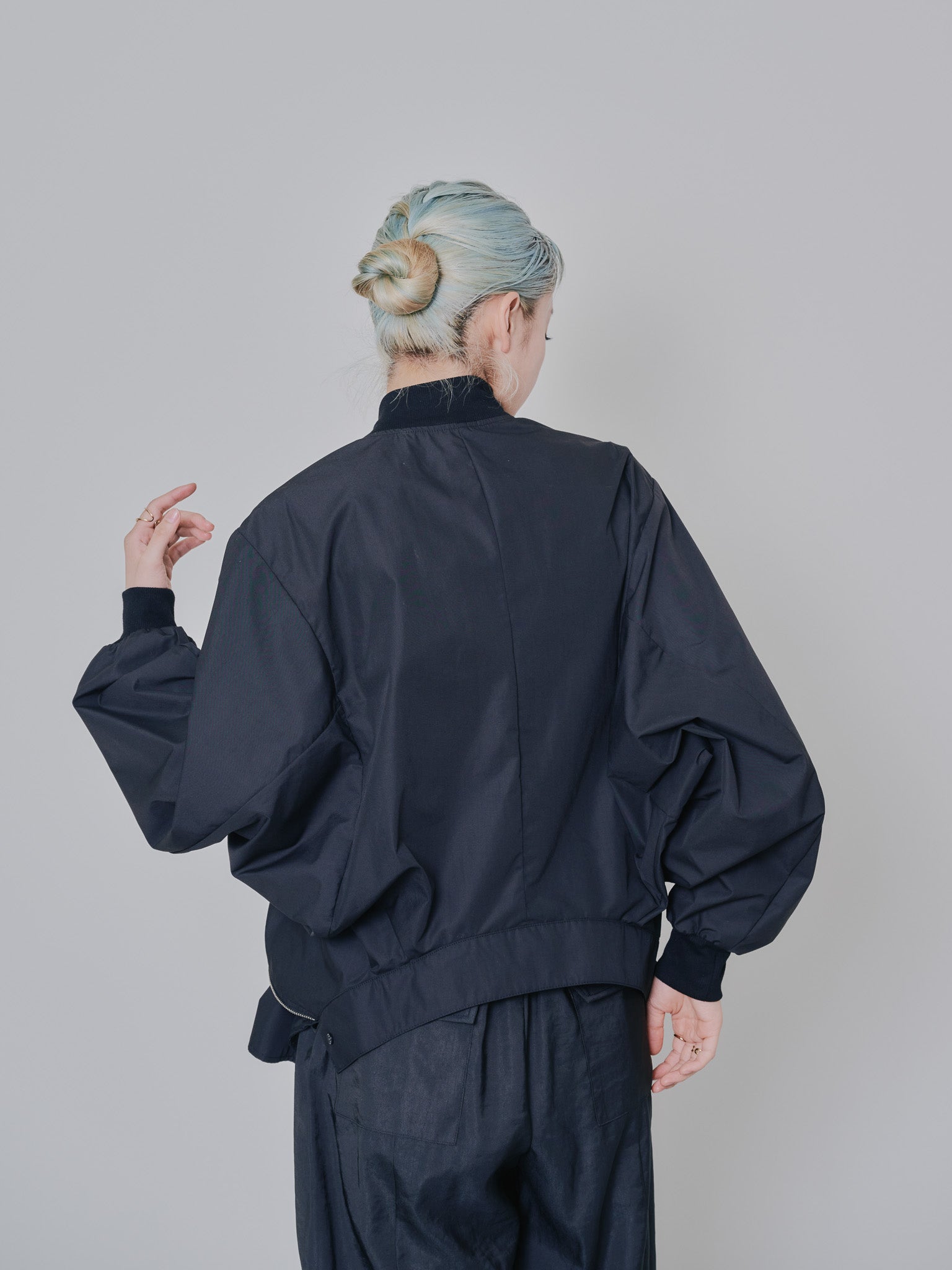 2WAY MA-1シャツ [601277] black