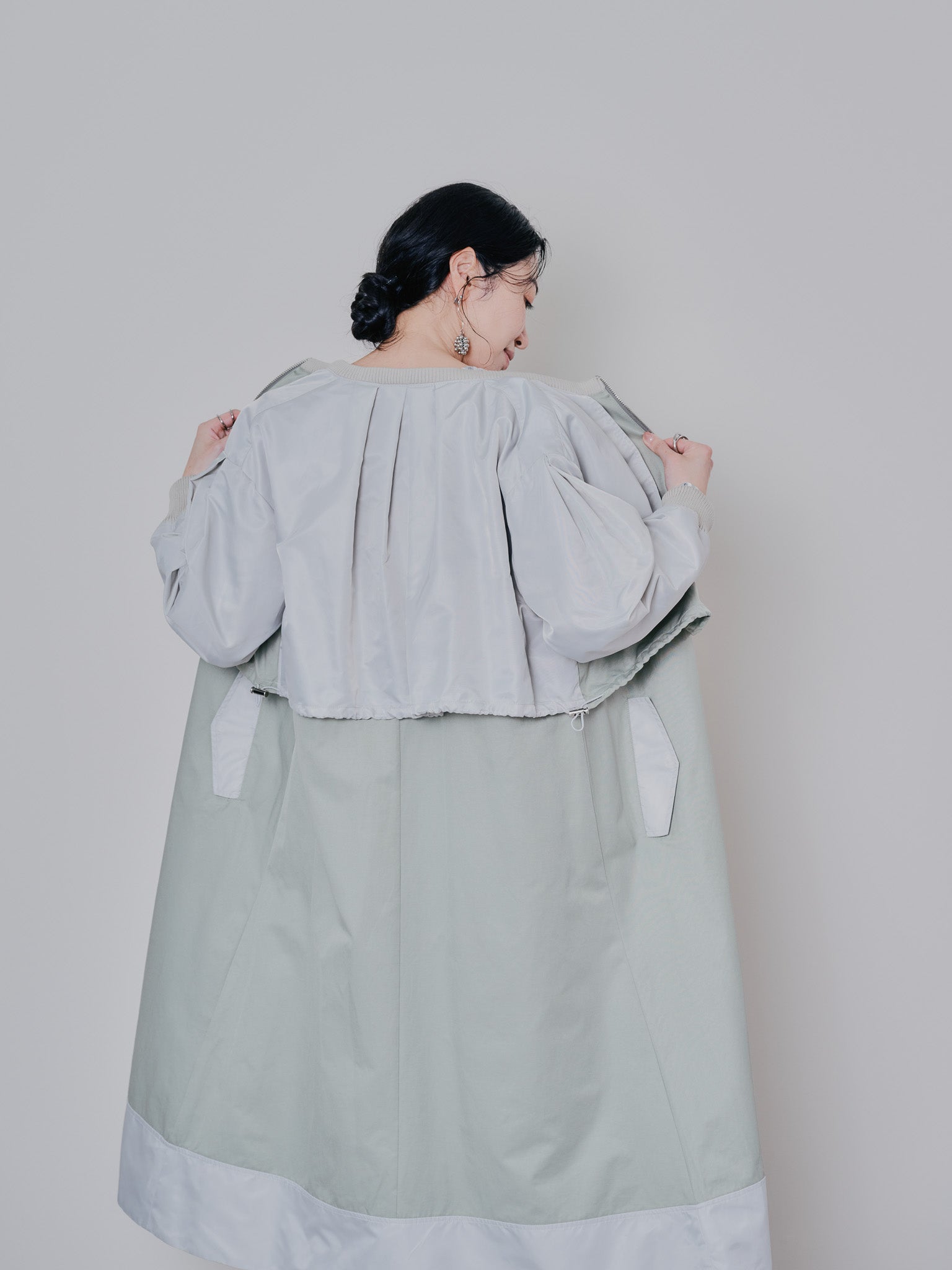 極美品 22SS⭐️Ballsey リップルメルトンコート ウール ホワイト カシミヤミックスウールメルトンダッフルコート(コート)｜Paul