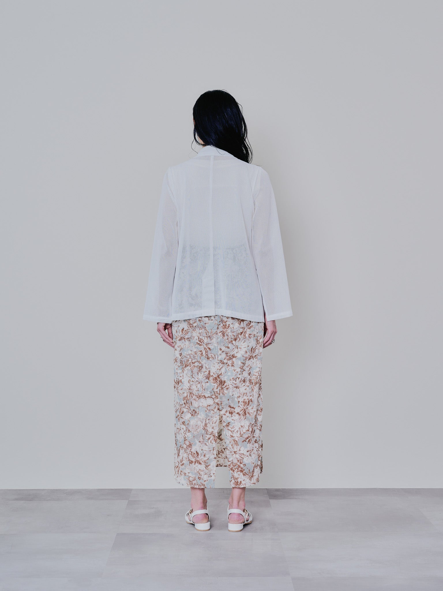 アートフラワープリントタンクワンピース [603323] mint green