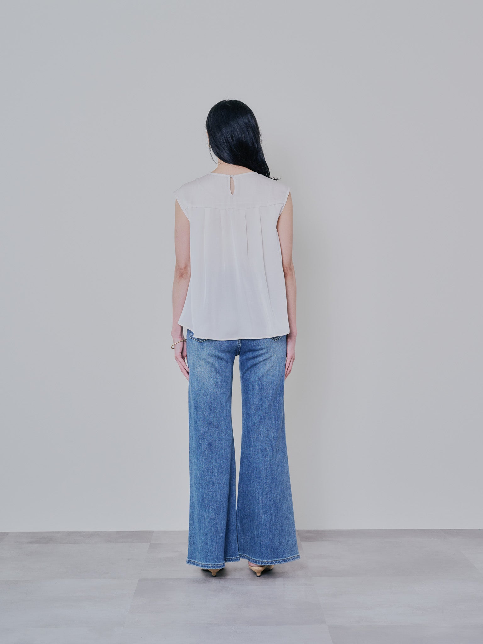 フロントティアードレースブラウス [603326] beige