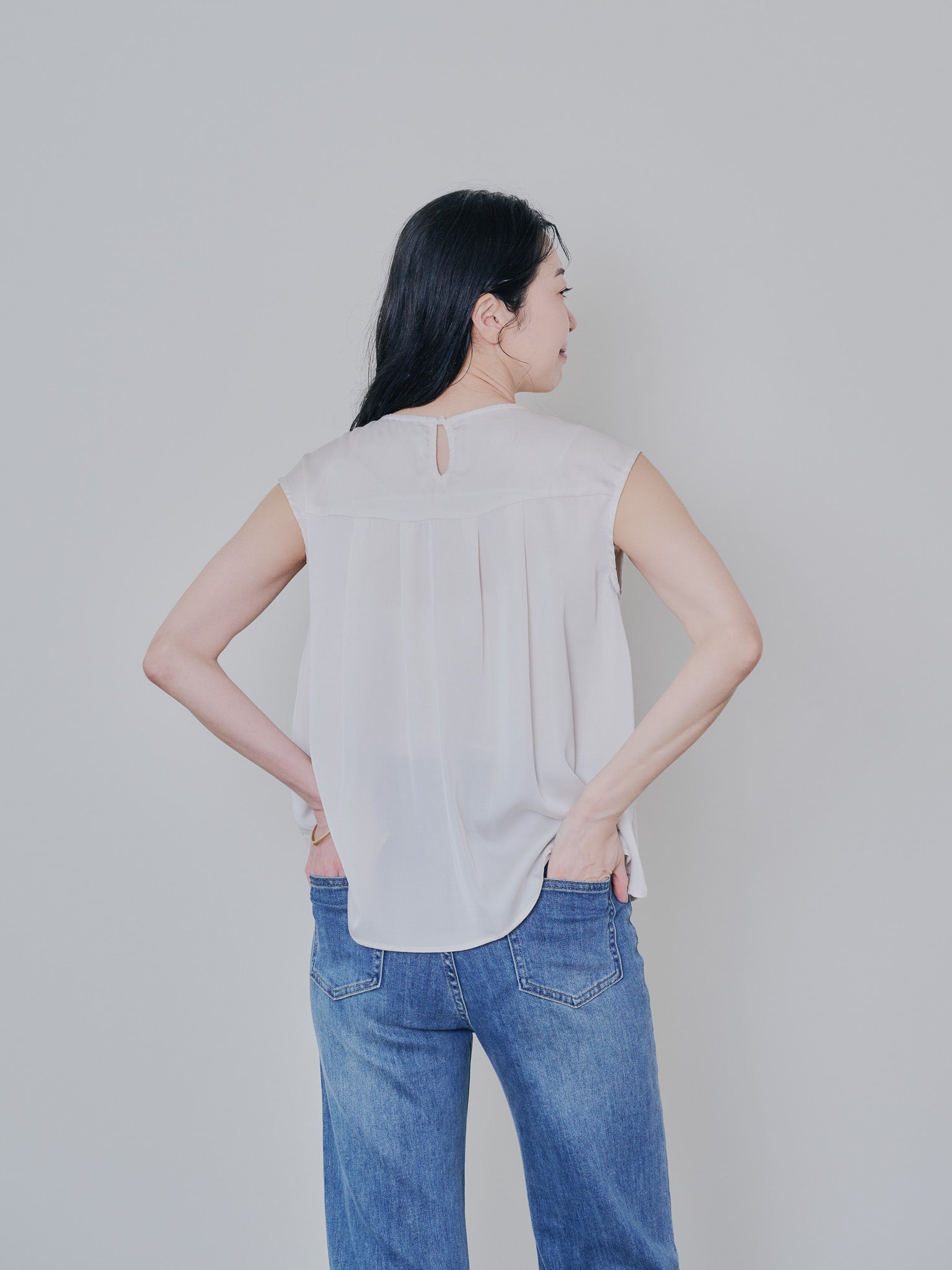 フロントティアードレースブラウス [603326] beige
