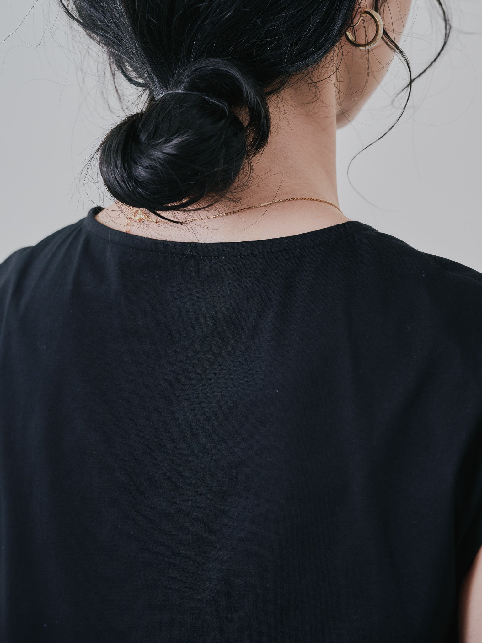 フロントティアードボタニカル刺繍トップス [603321] black
