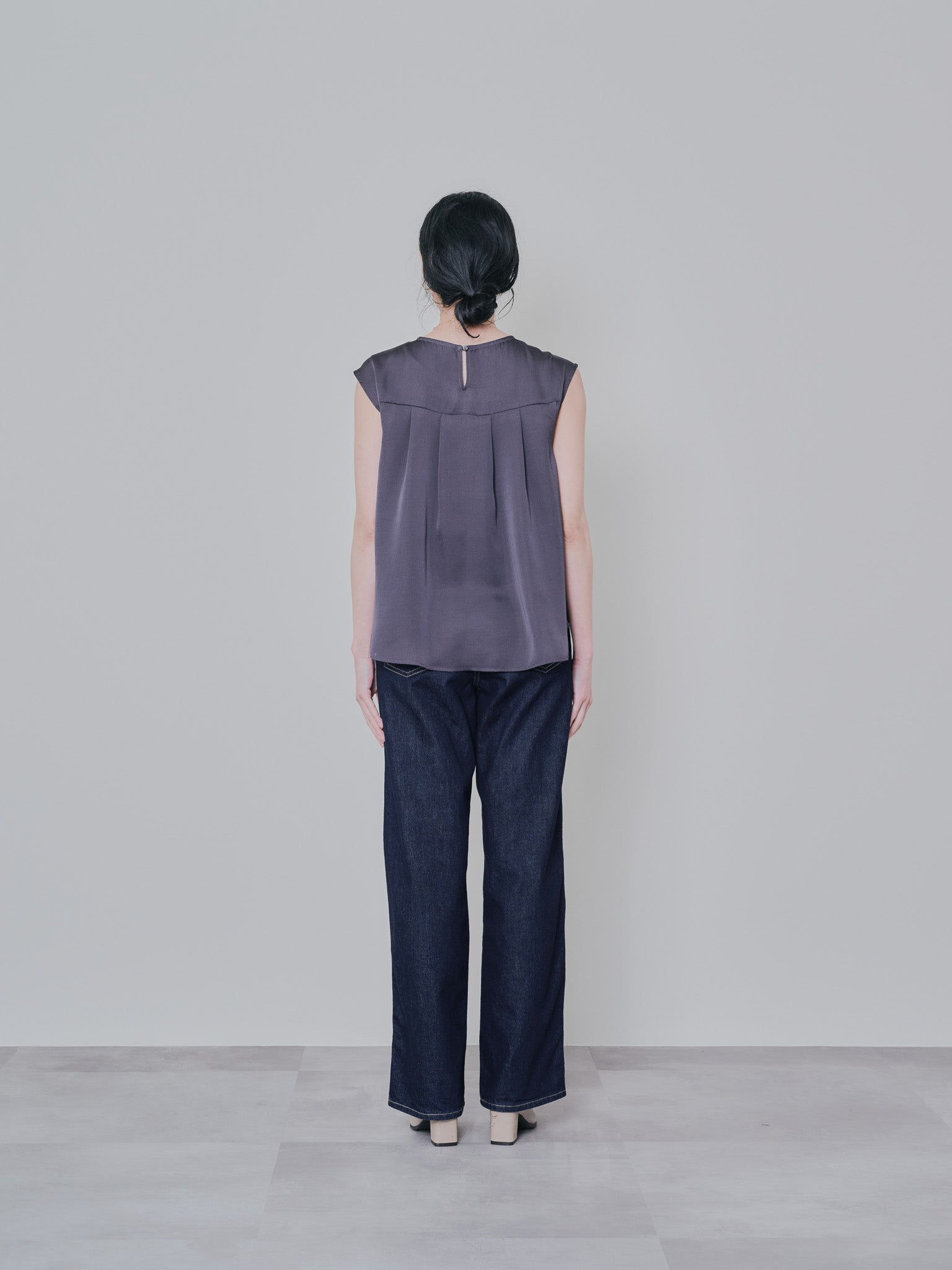 フロントティアードレースブラウス [603326] black