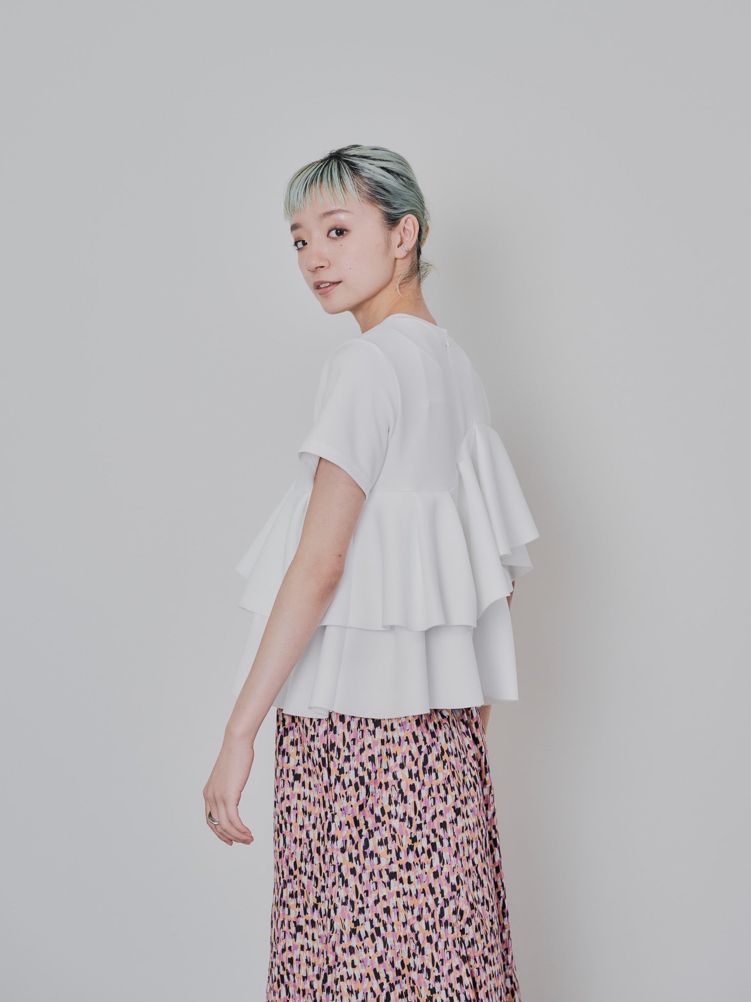 アシメフリルティアードトップス [601336] off