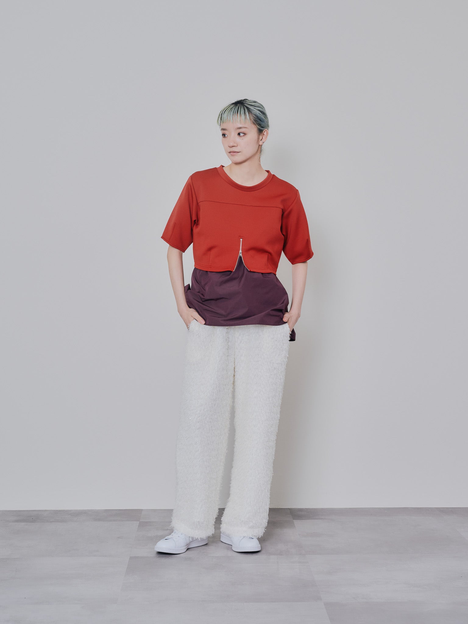 フリンジジャガードパンツ [601381] off