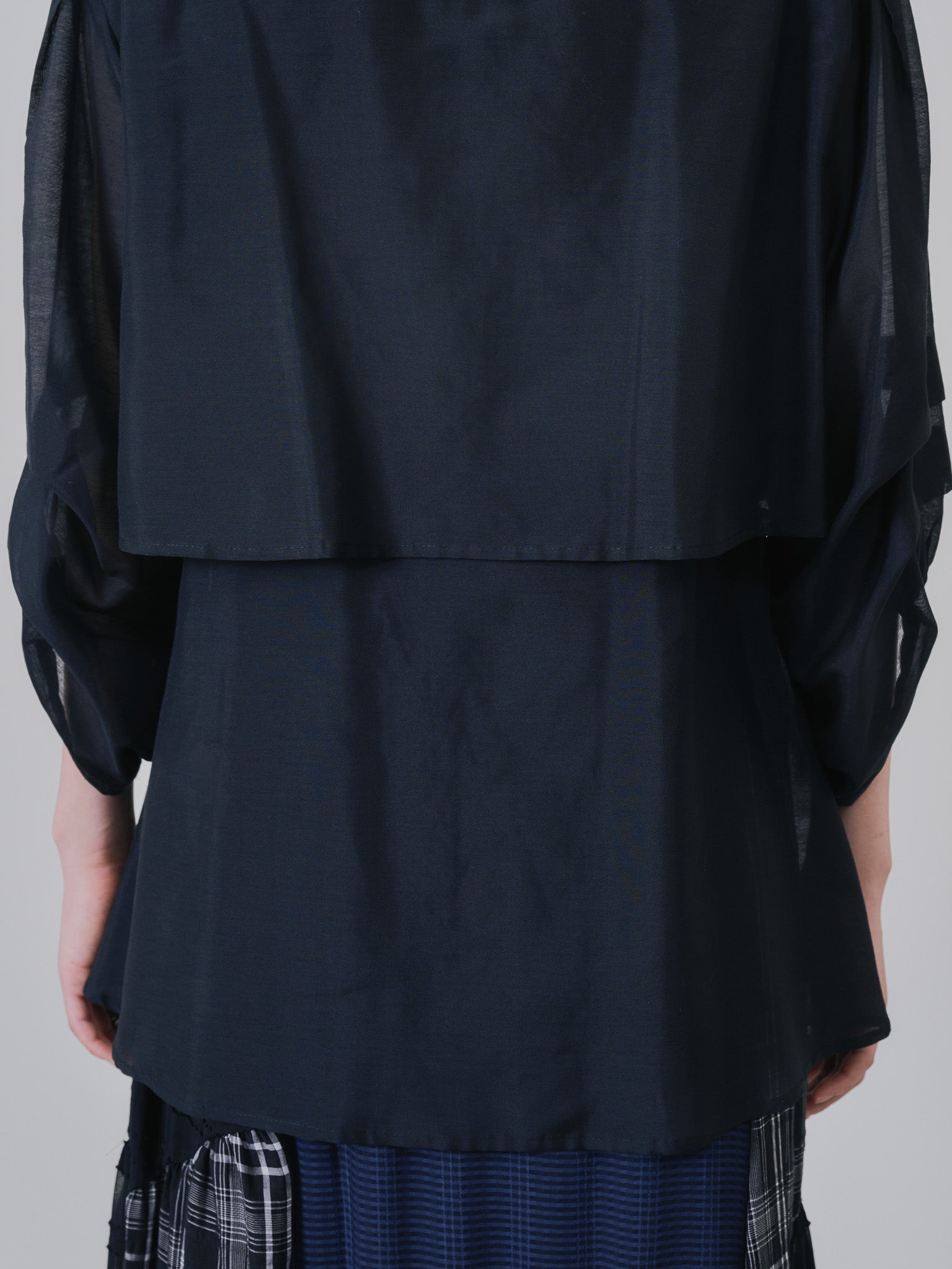 ケープライクシアーチュニックブラウス [603329] black
