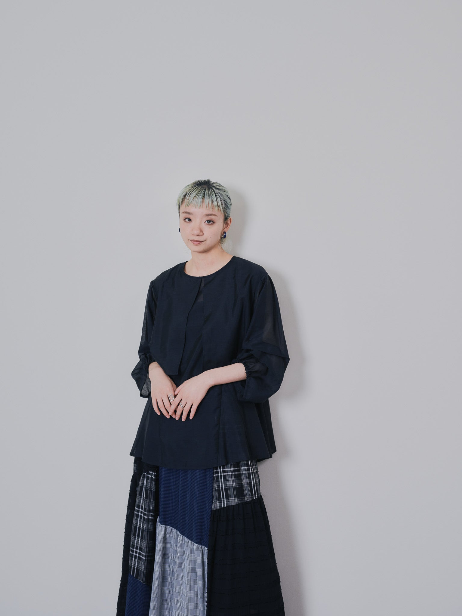 ケープライクシアーチュニックブラウス [603329] black