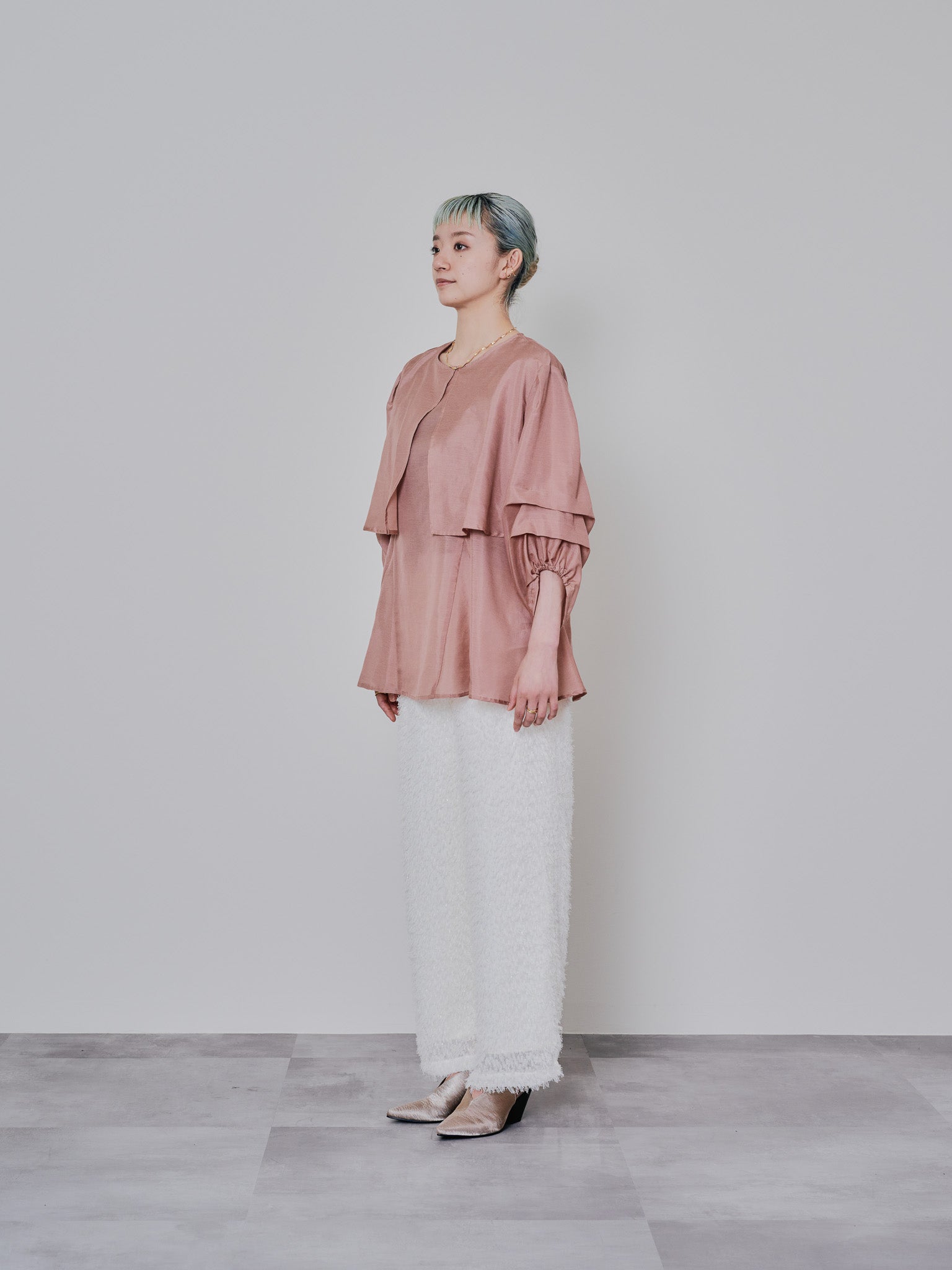 ケープライクシアーチュニックブラウス [603329] pink