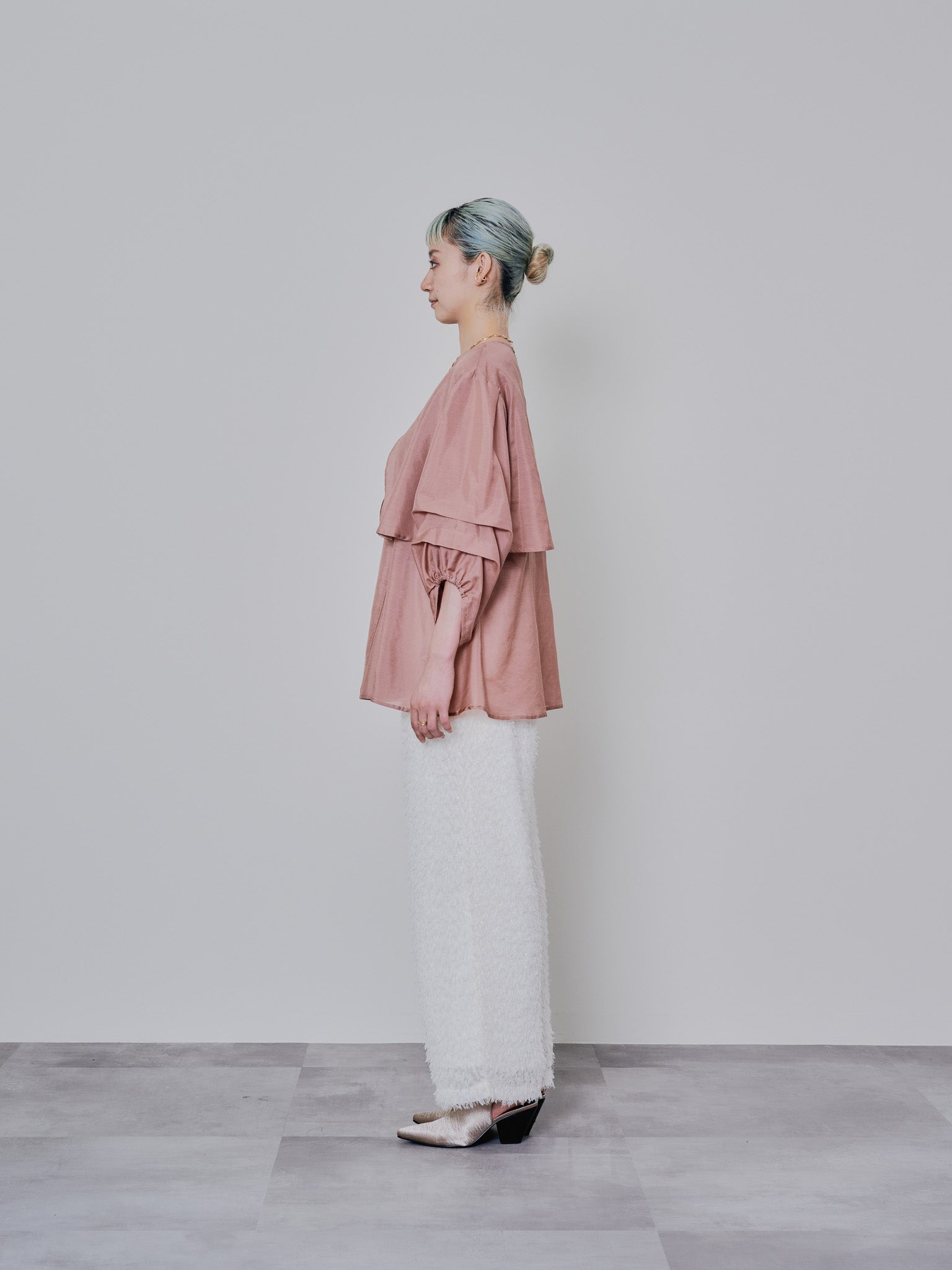 ケープライクシアーチュニックブラウス [603329] pink