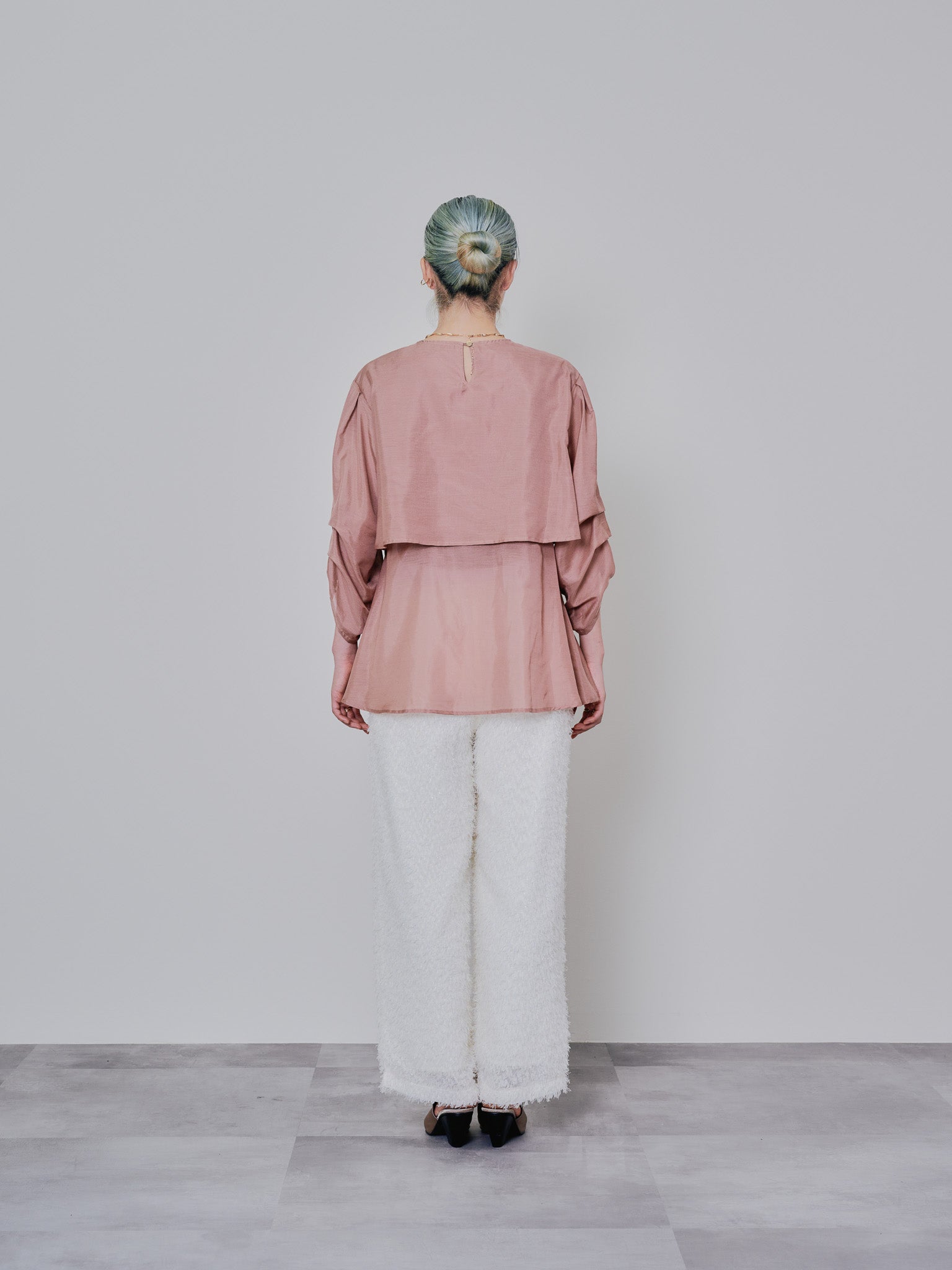 ケープライクシアーチュニックブラウス [603329] pink