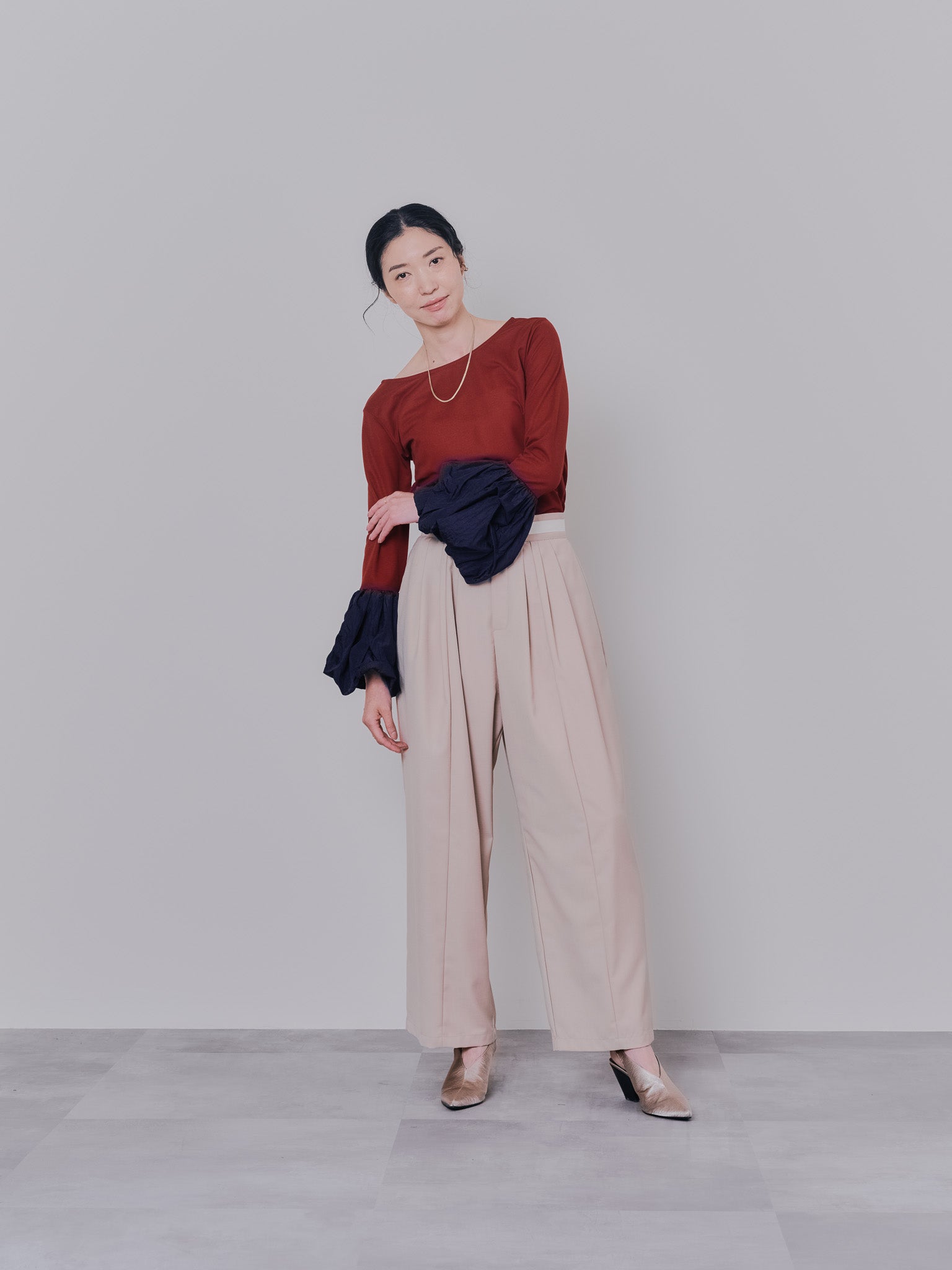 マーベストライクタックボリュームパンツ [601376] beige