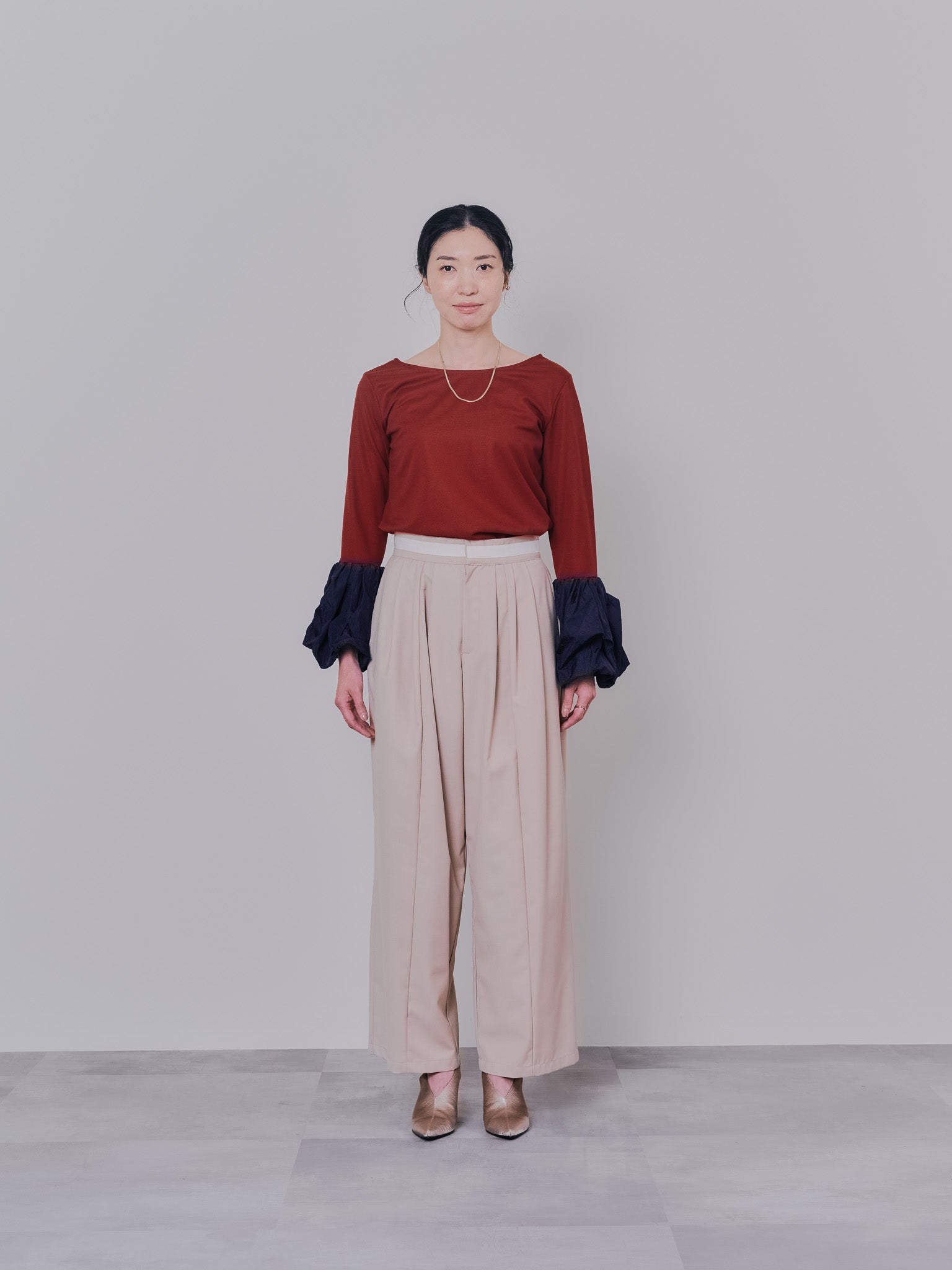 マーベストライクタックボリュームパンツ [601376] beige