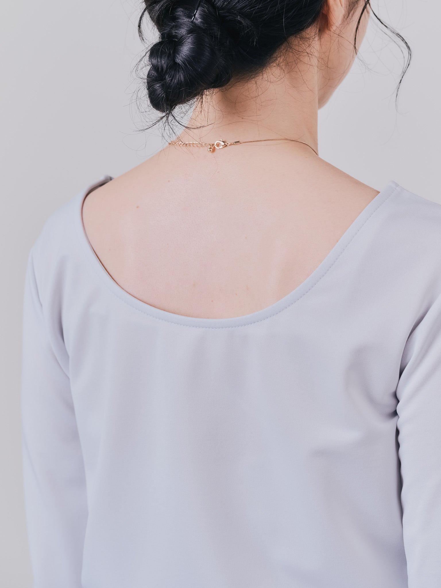 配色バルーンスリーブトップス [601371] light grey