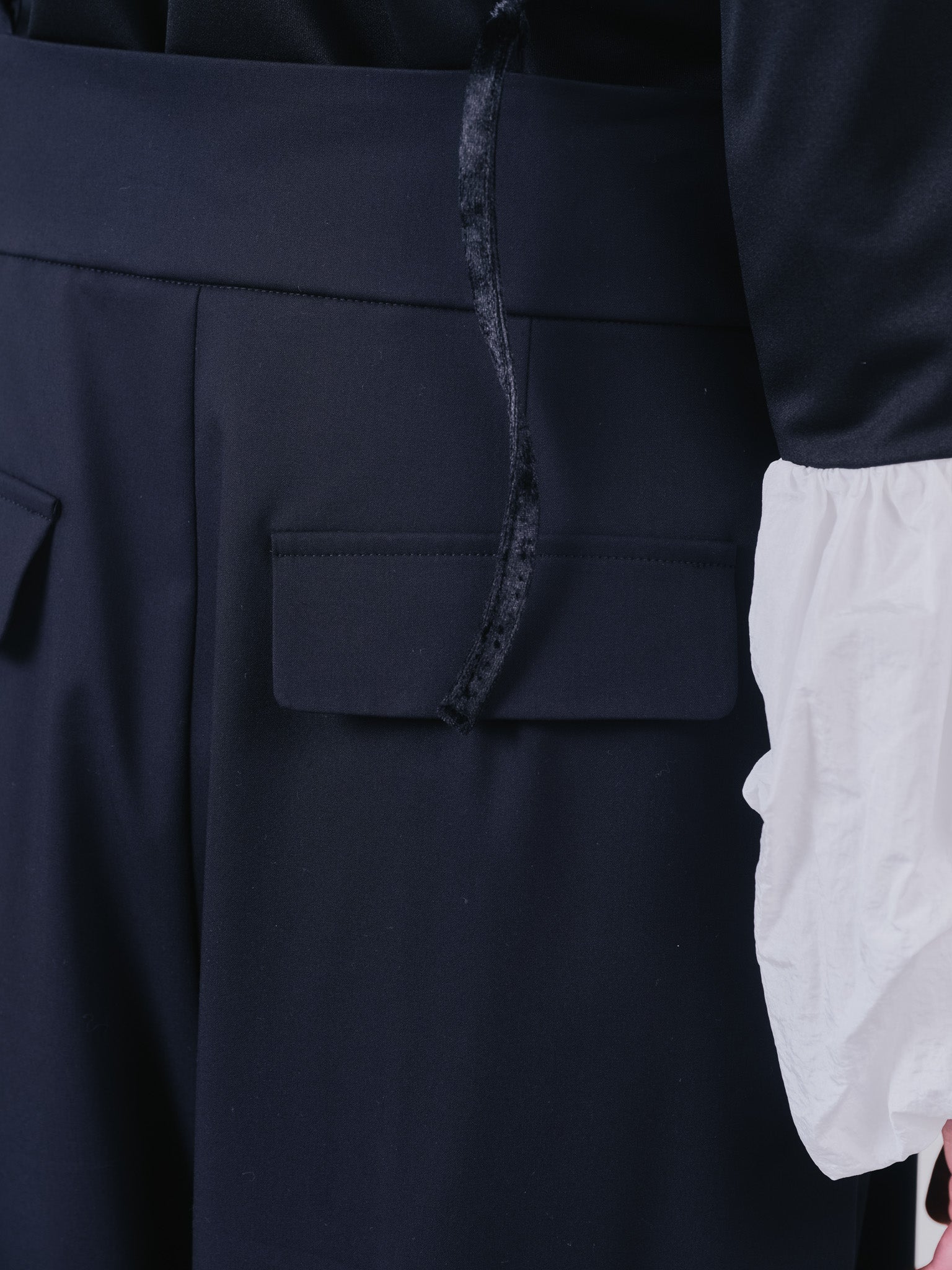 ベロアサスペンダー付パンツ [603332] black