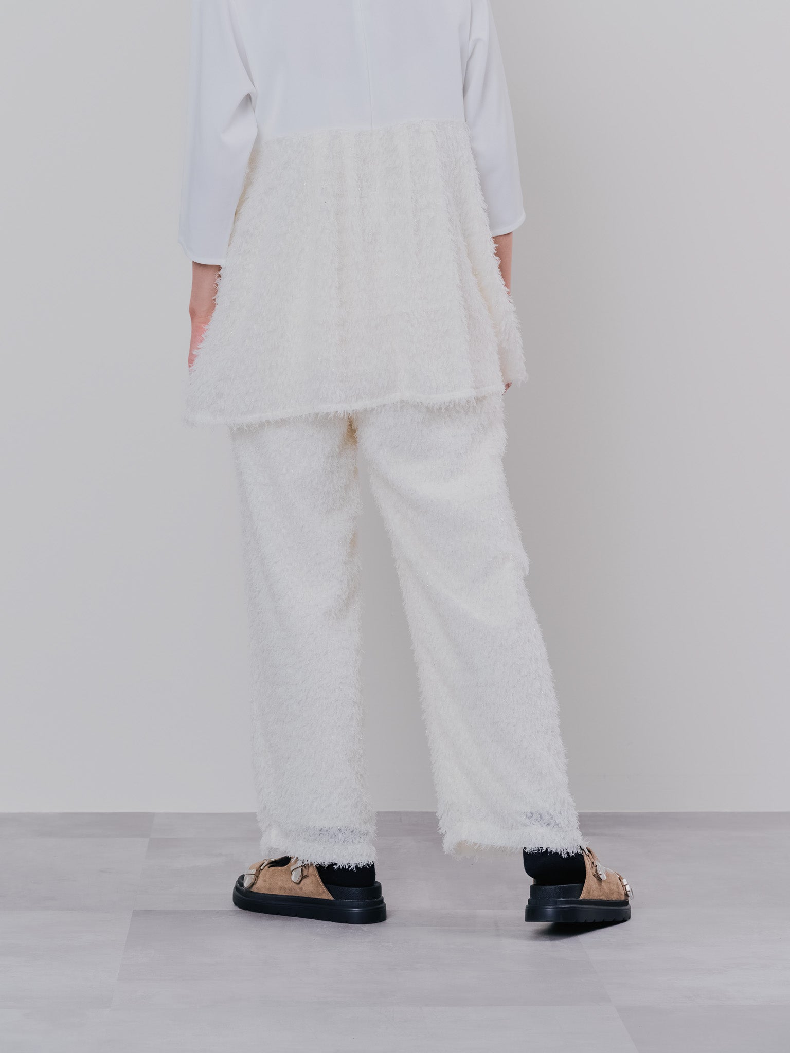 フリンジジャガードパンツ [601381] off