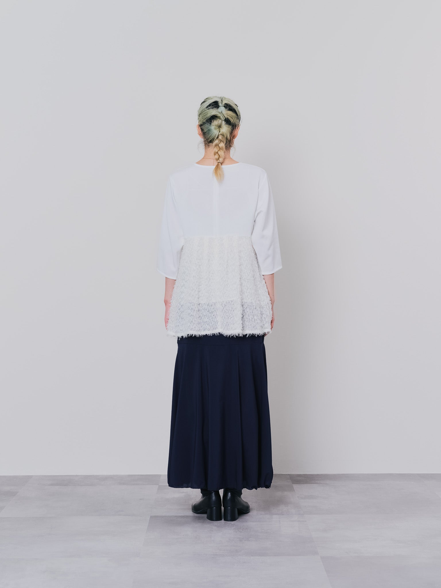 リバーシブルシアースカート [601374] navy