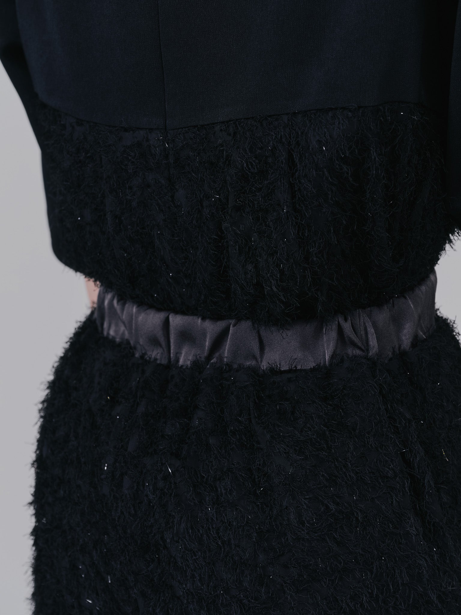 フリンジジャガードパンツ [601381] black
