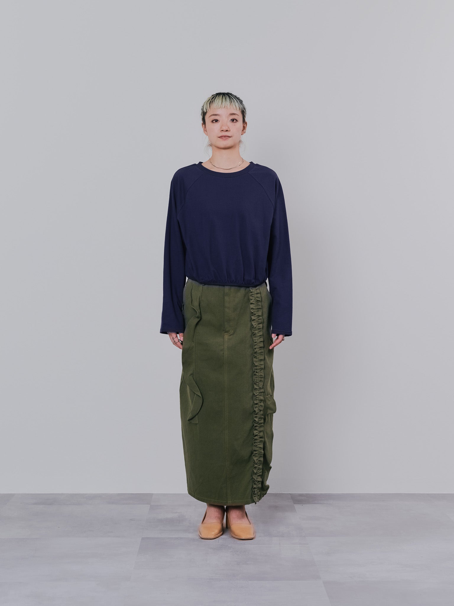 バックストライプトップス [601353] navy